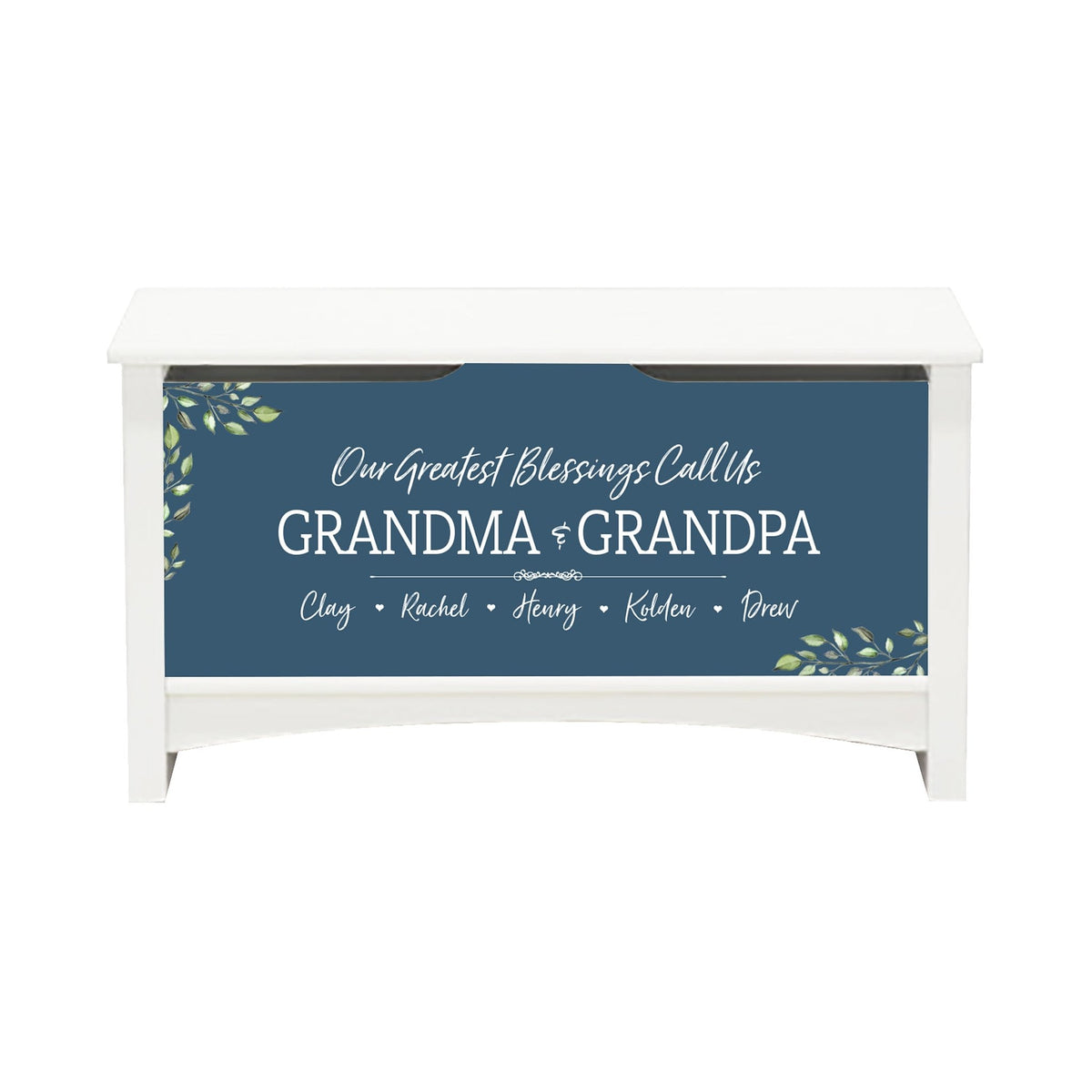 Personalized Room Organizer Toy Blanket Storage Chest Box - (GRANDPARENTS / FAMILY) - LifeSong Milestones