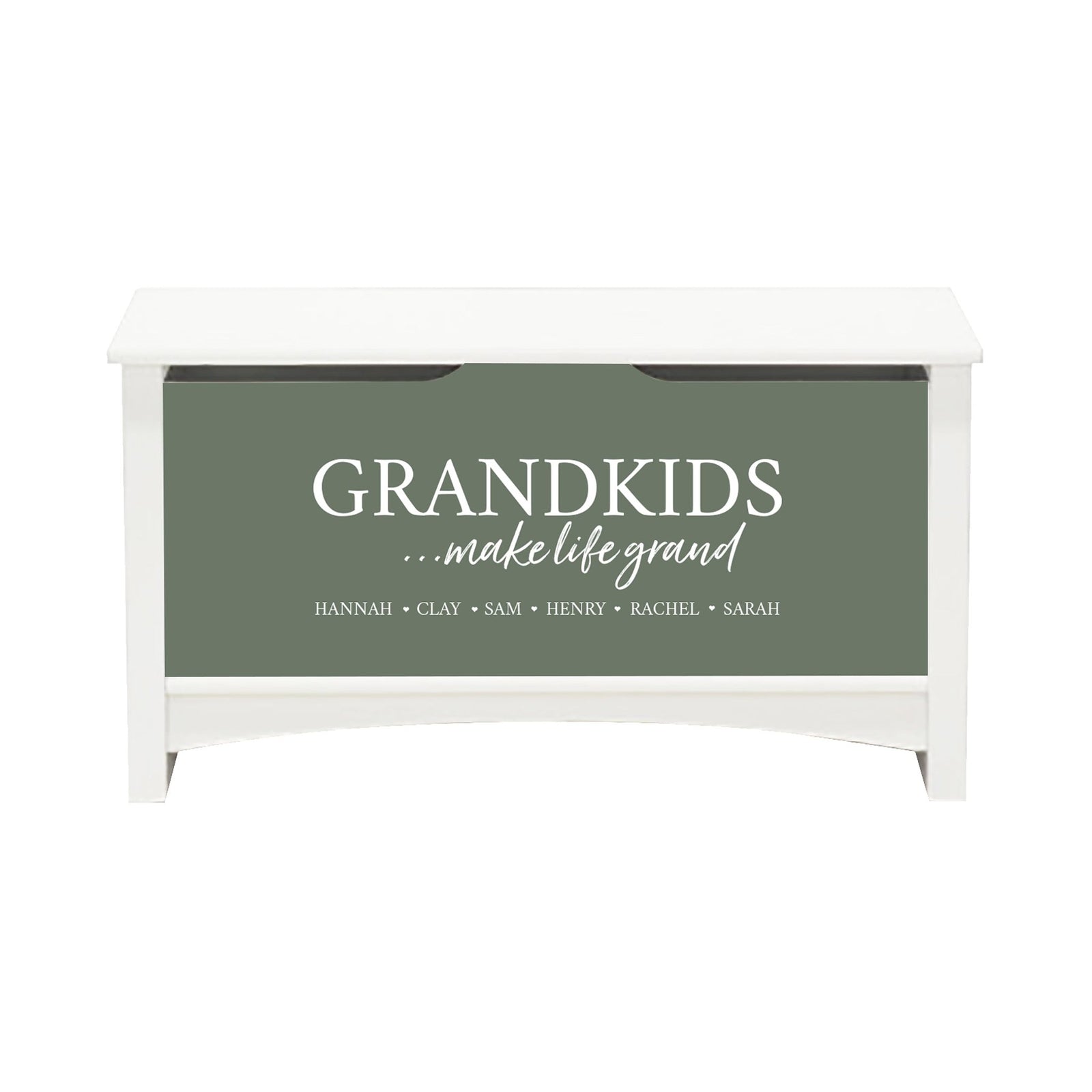 Personalized Room Organizer Toy Blanket Storage Chest Box - (GRANDPARENTS / FAMILY) - LifeSong Milestones