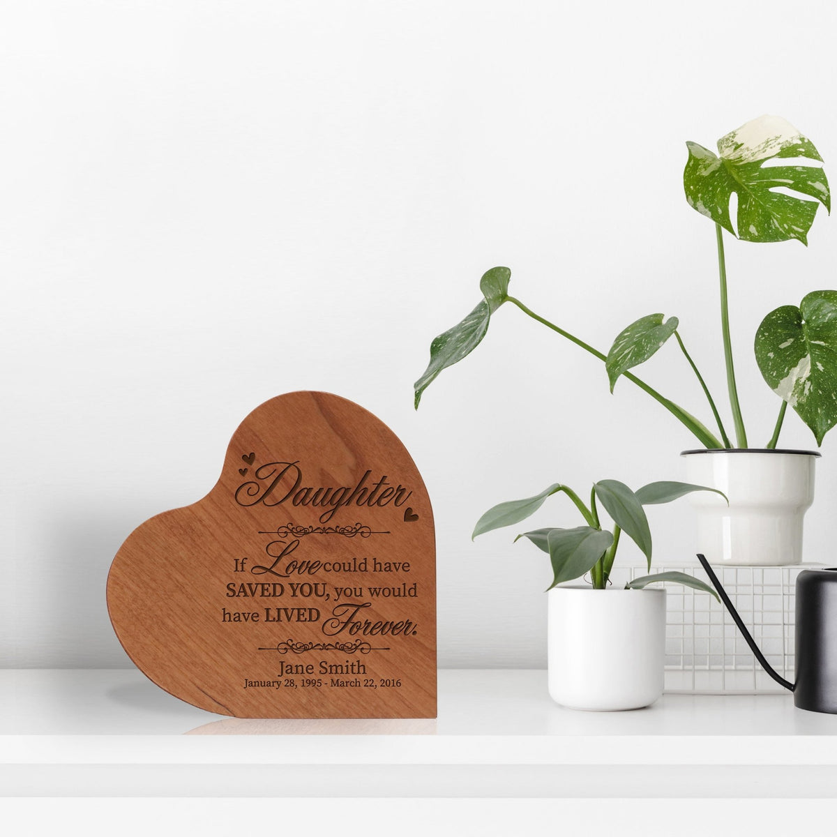 Personalized Funeral Engraved Small Heart Shaped Urns For Daughter
