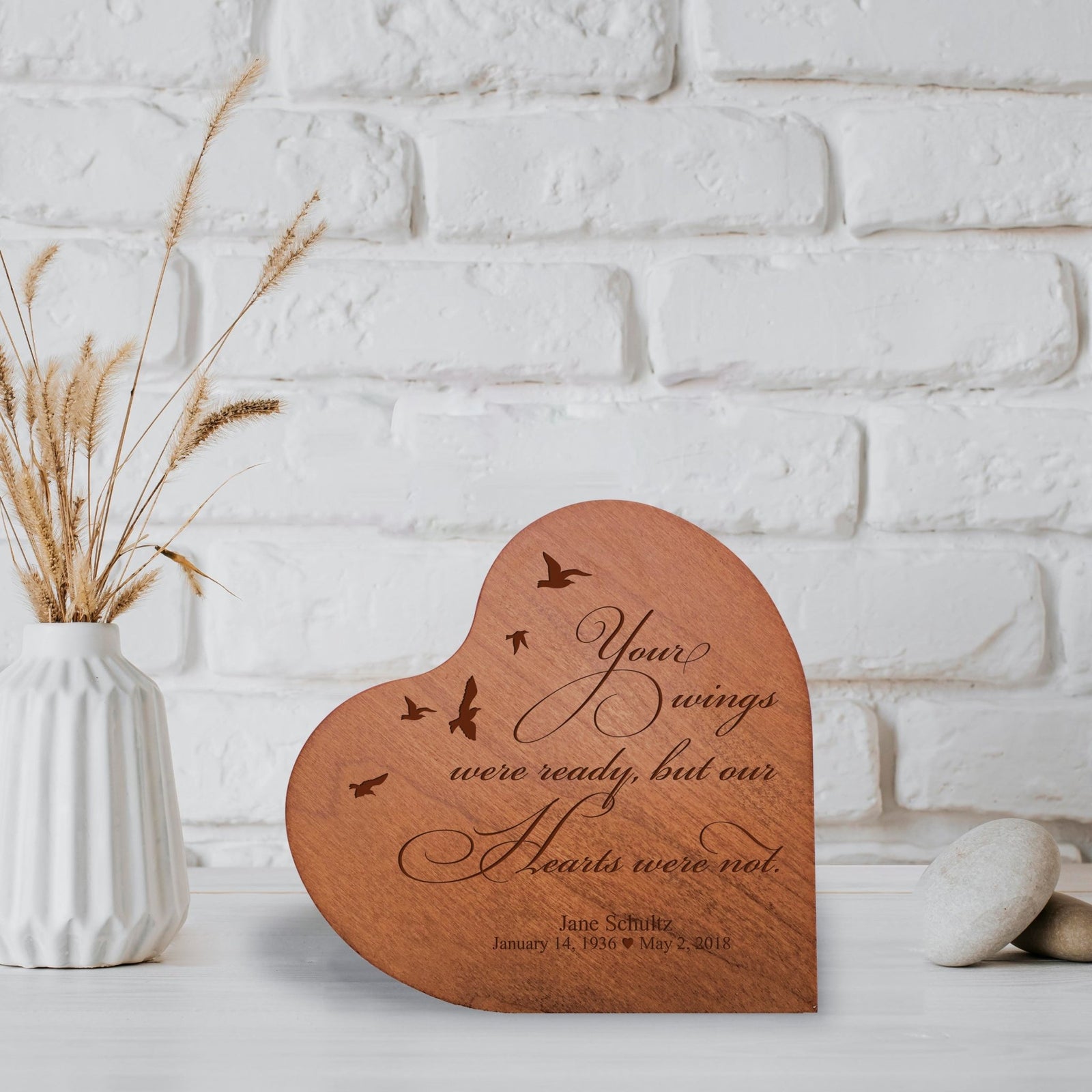Personalized Small Heart Cremation Urn Keepsake For Human Ashes Because Someone - LifeSong Milestones