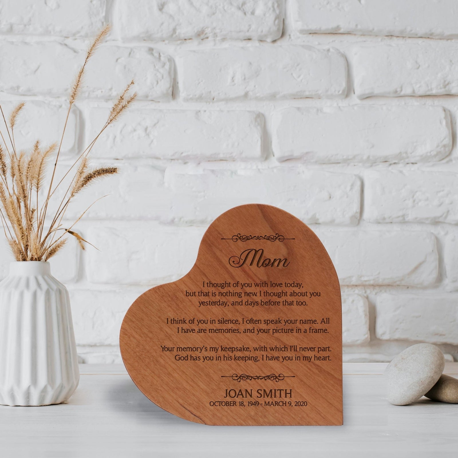 Custom Funeral Engraved Heart Keepsake Urns For Bereavement Gifts For Mom