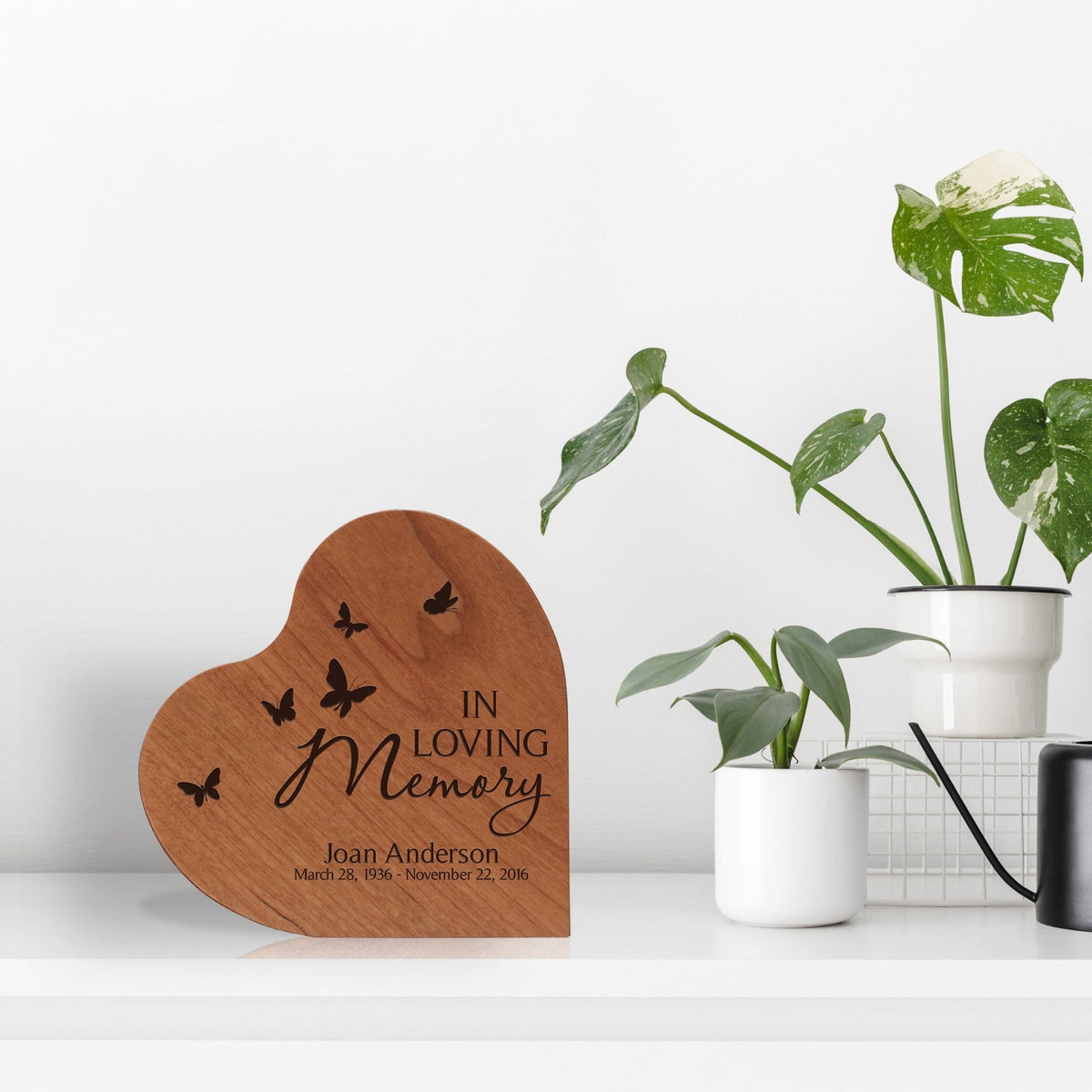 Customizable Memorial Wooden Heart Shaped Urns 