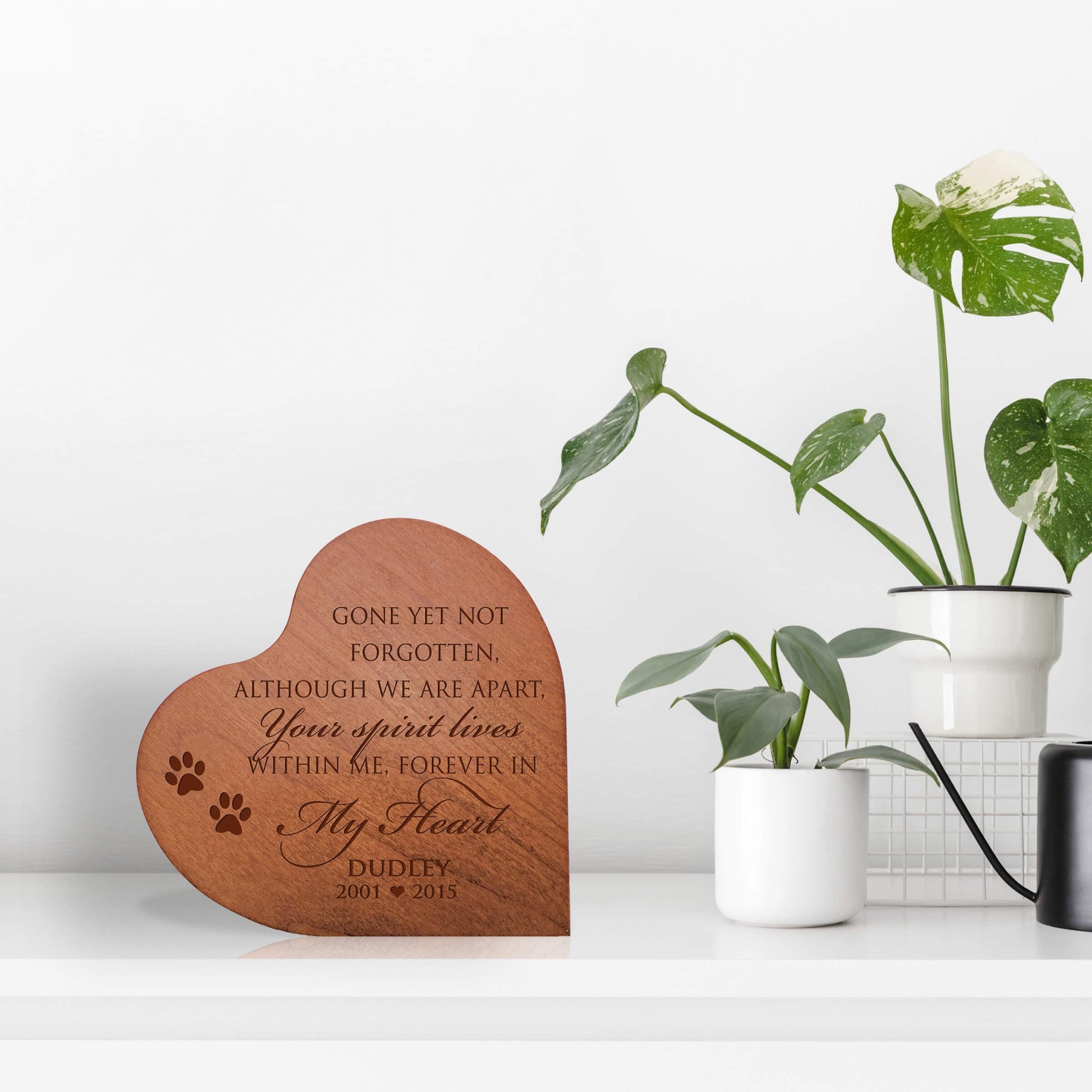 Personalized Small Heart Cremation Urn Keepsake For Pet Ashes - Gone Yet Not Forgotten - LifeSong Milestones