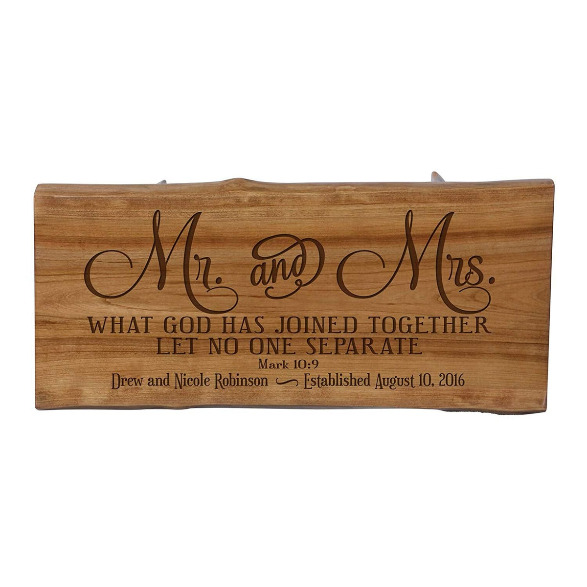 Personalized Solid Cherry Wood Step Stool 8 3/4" x 16" - LifeSong Milestones