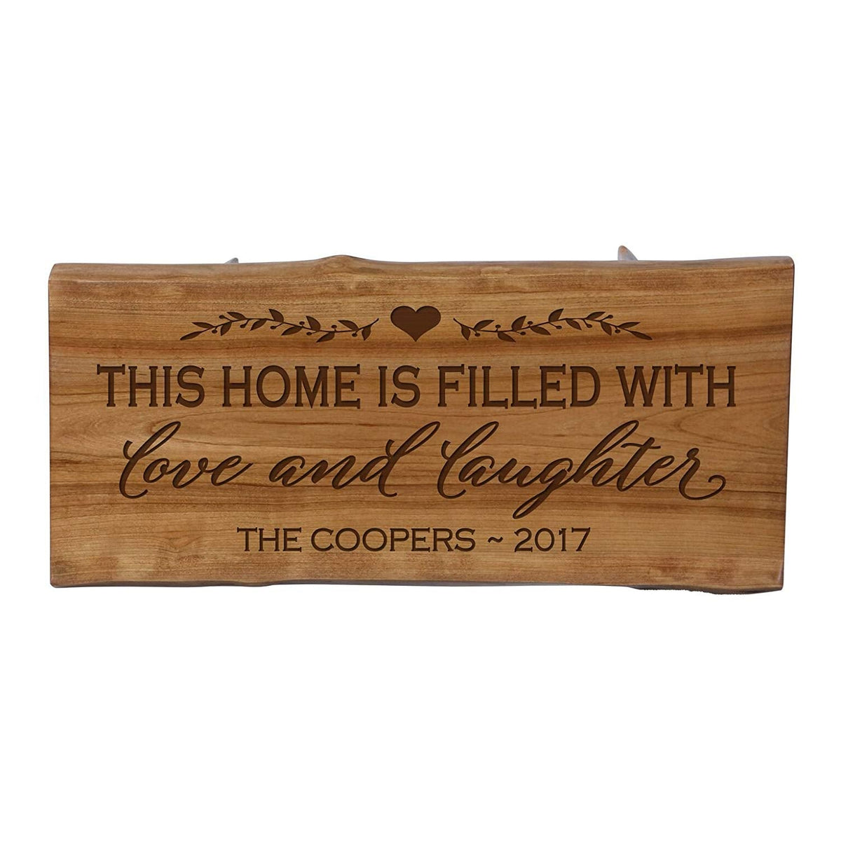 Personalized Solid Cherry Wood Step Stool 8 3/4" x 16" - LifeSong Milestones