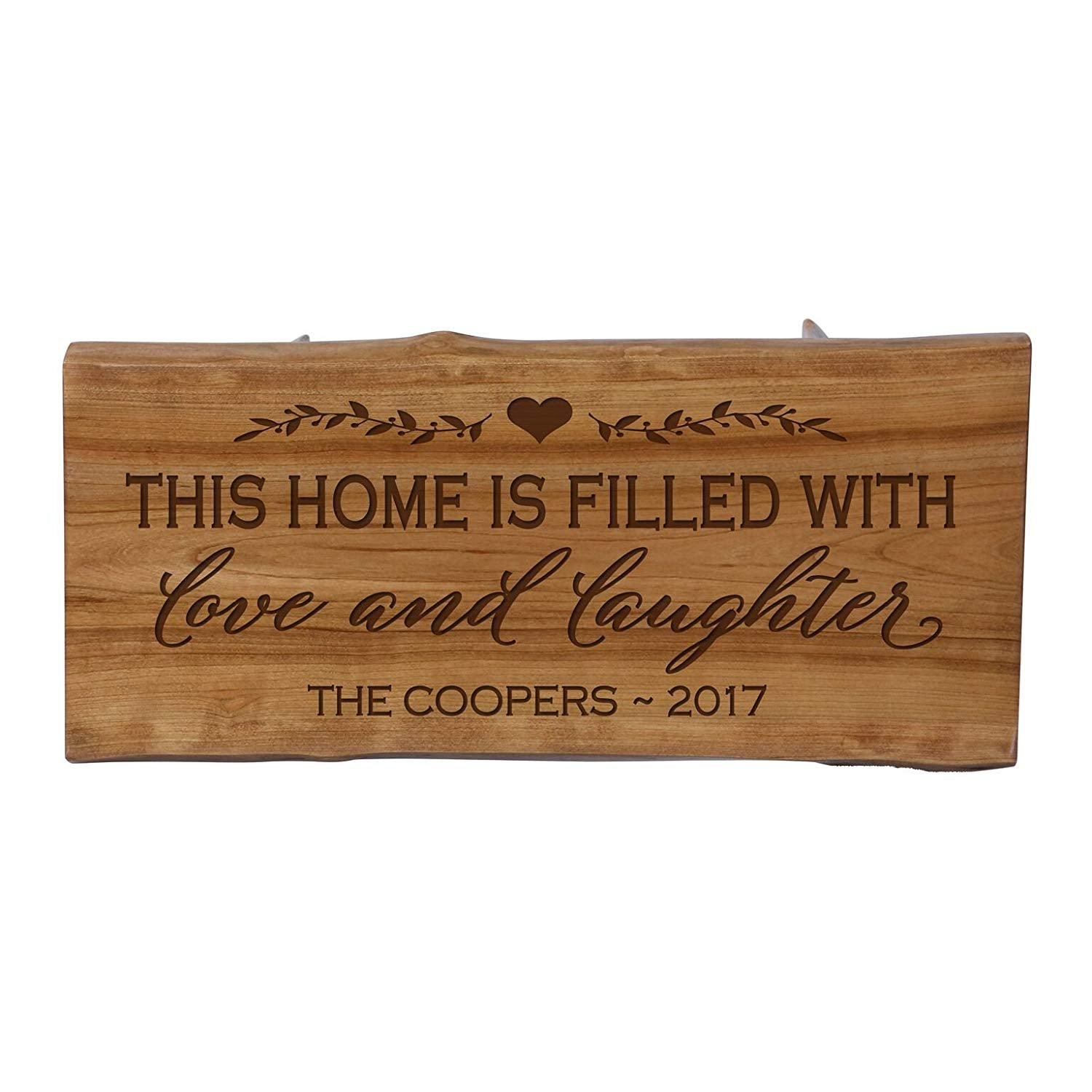 Personalized Solid Cherry Wood Step Stool 8 3/4" x 16" - LifeSong Milestones