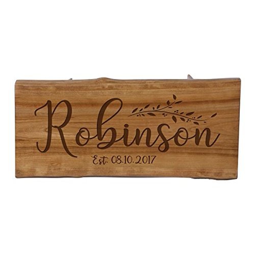 Personalized Solid Cherry Wood Step Stool 8 3/4" x 16" - LifeSong Milestones