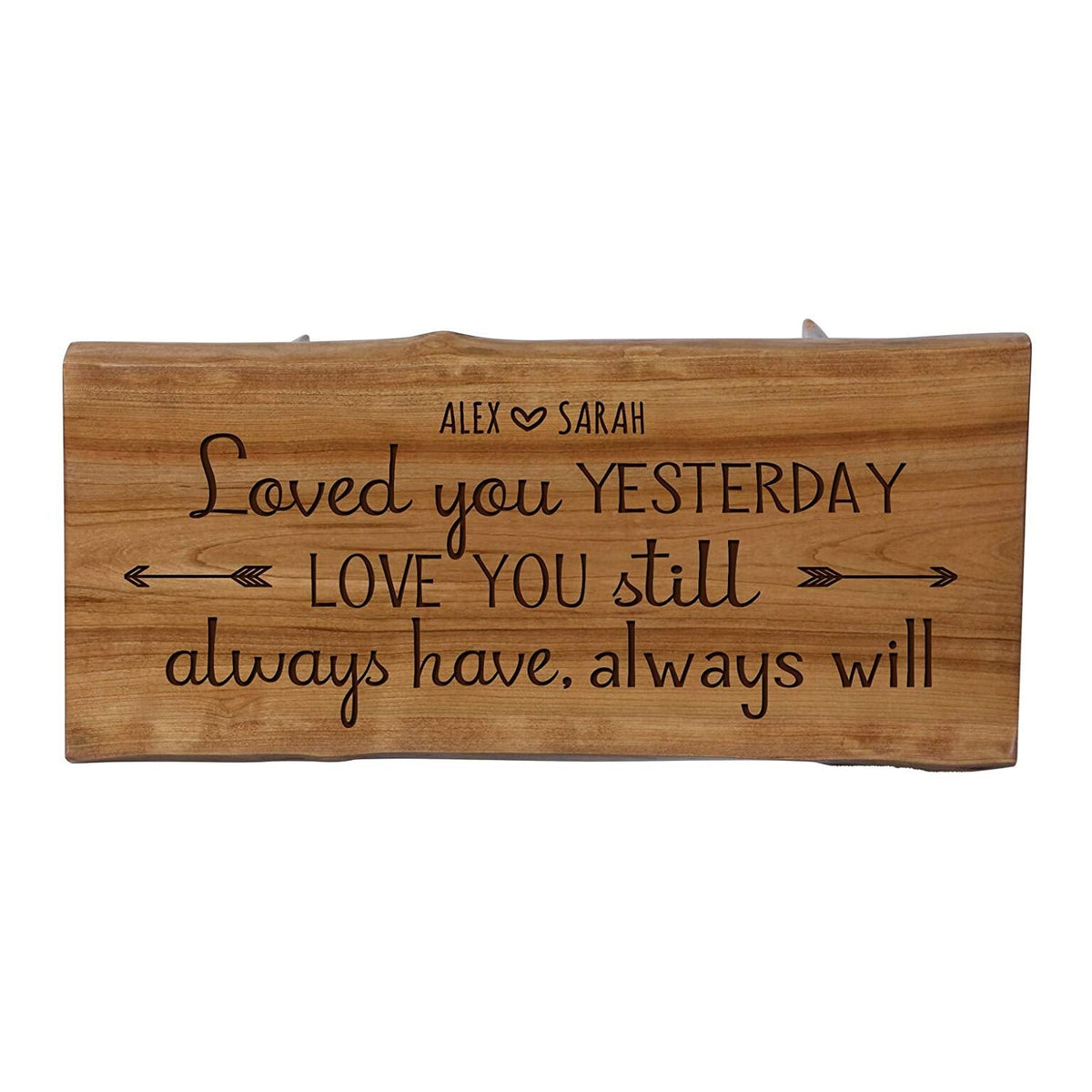 Personalized Solid Cherry Wood Step Stool 8 3/4" x 16" - LifeSong Milestones