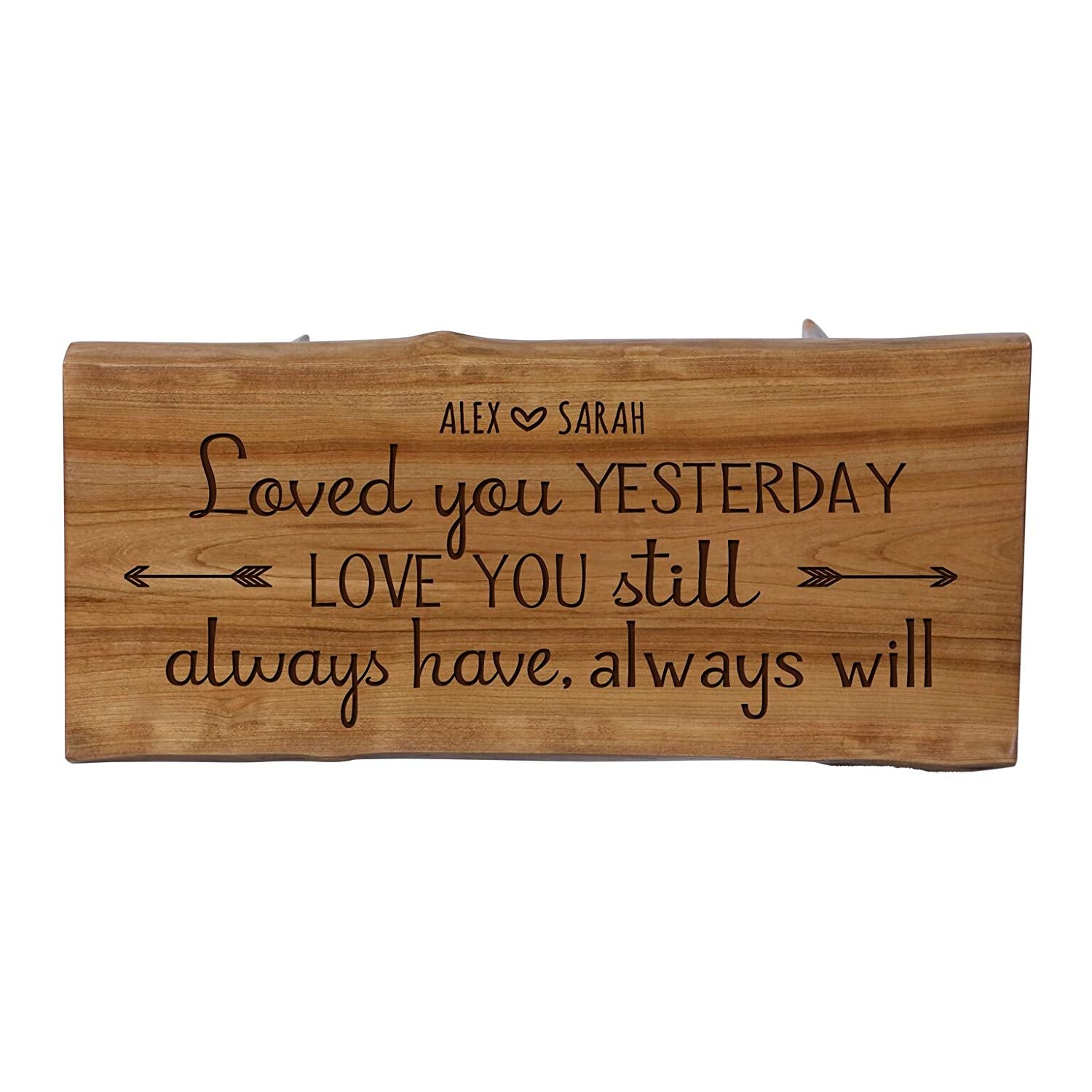 Personalized Solid Cherry Wood Step Stool 8 3/4" x 16" - LifeSong Milestones