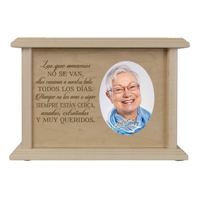 Custom Memorial Spanish Keepsake Photo Urn Box 