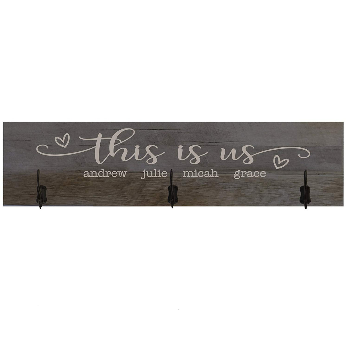 Personalized This is Us Coat Rack Wall Sign - LifeSong Milestones