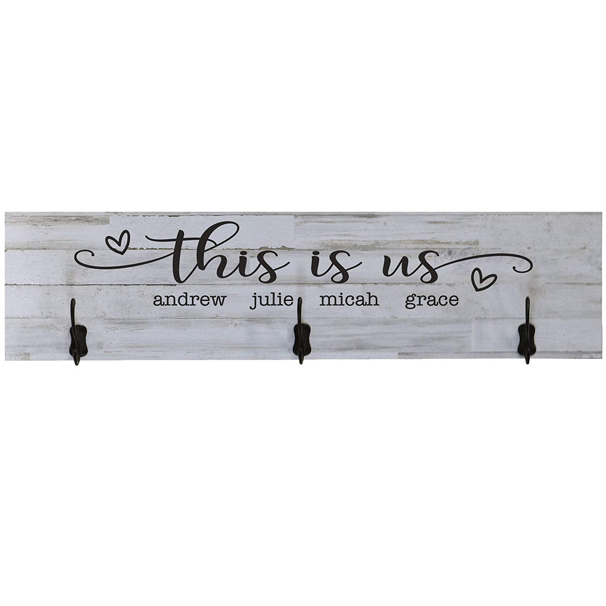 Personalized This is Us Coat Rack Wall Sign - LifeSong Milestones