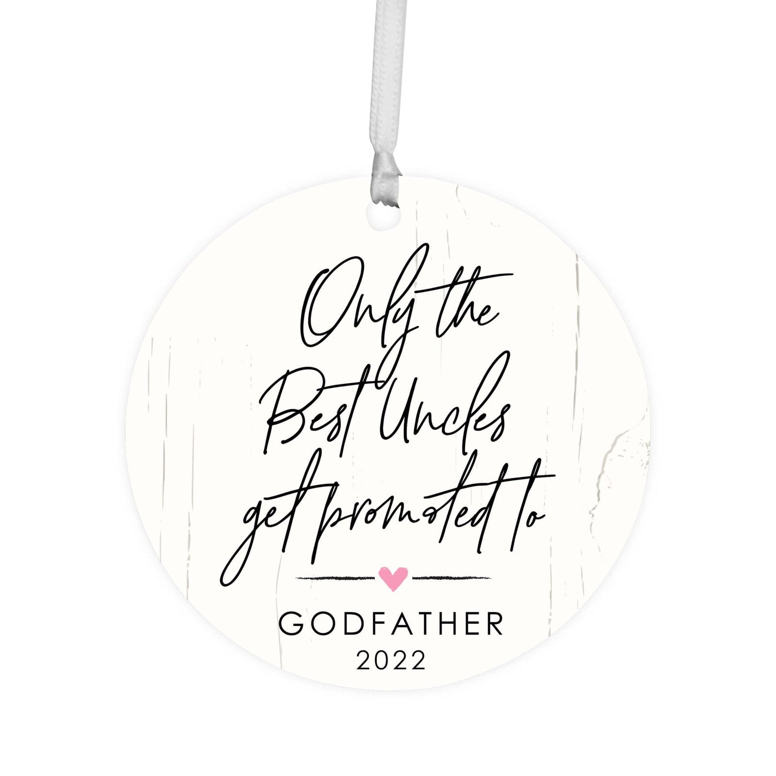 Personalized Unique Wooden Baptism Hanging Ornament Gift for Godfather - Only The Best Uncles - LifeSong Milestones