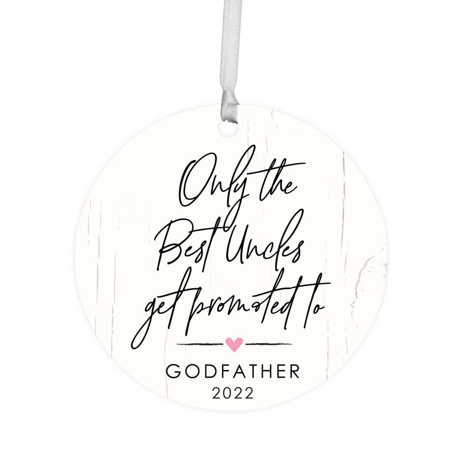 Personalized Unique Wooden Baptism Hanging Ornament Gift for Godfather - Only The Best Uncles - LifeSong Milestones