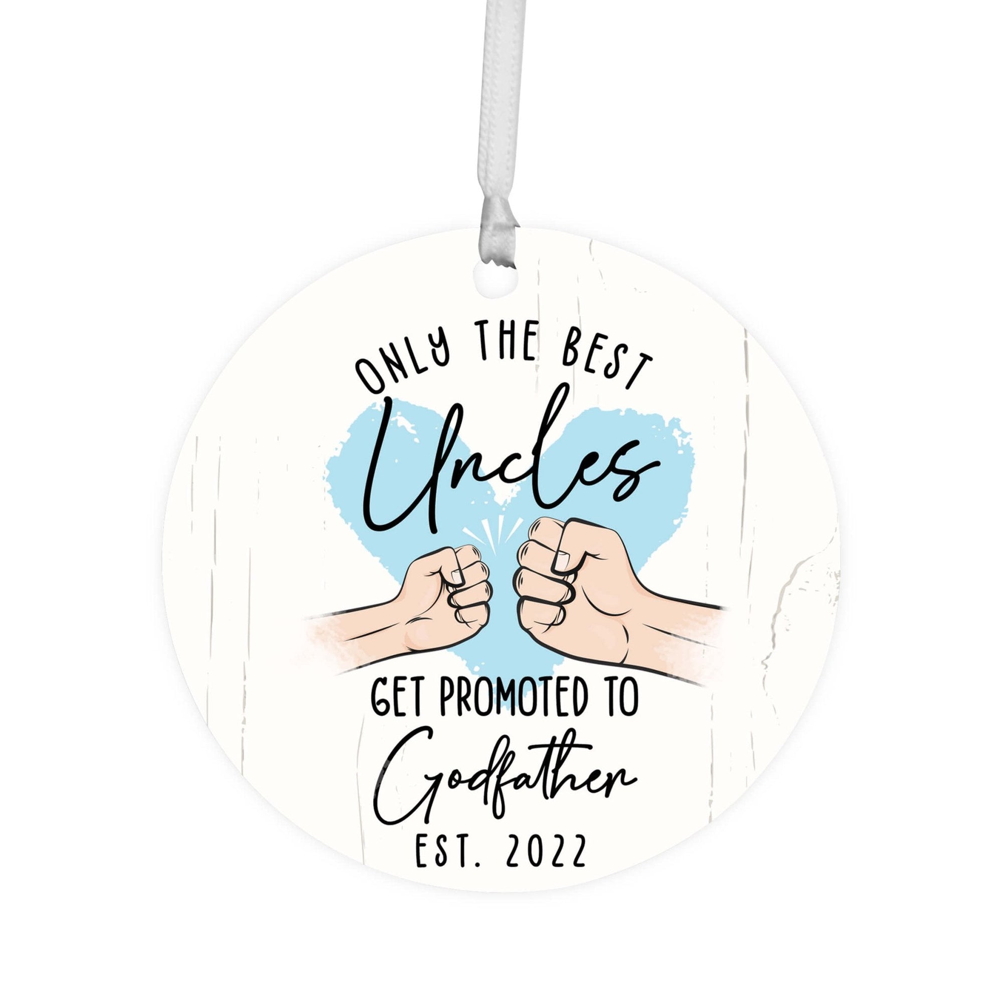 Personalized Unique Wooden Baptism Hanging Ornament Gift for Godfather - Only The Best Uncles - LifeSong Milestones