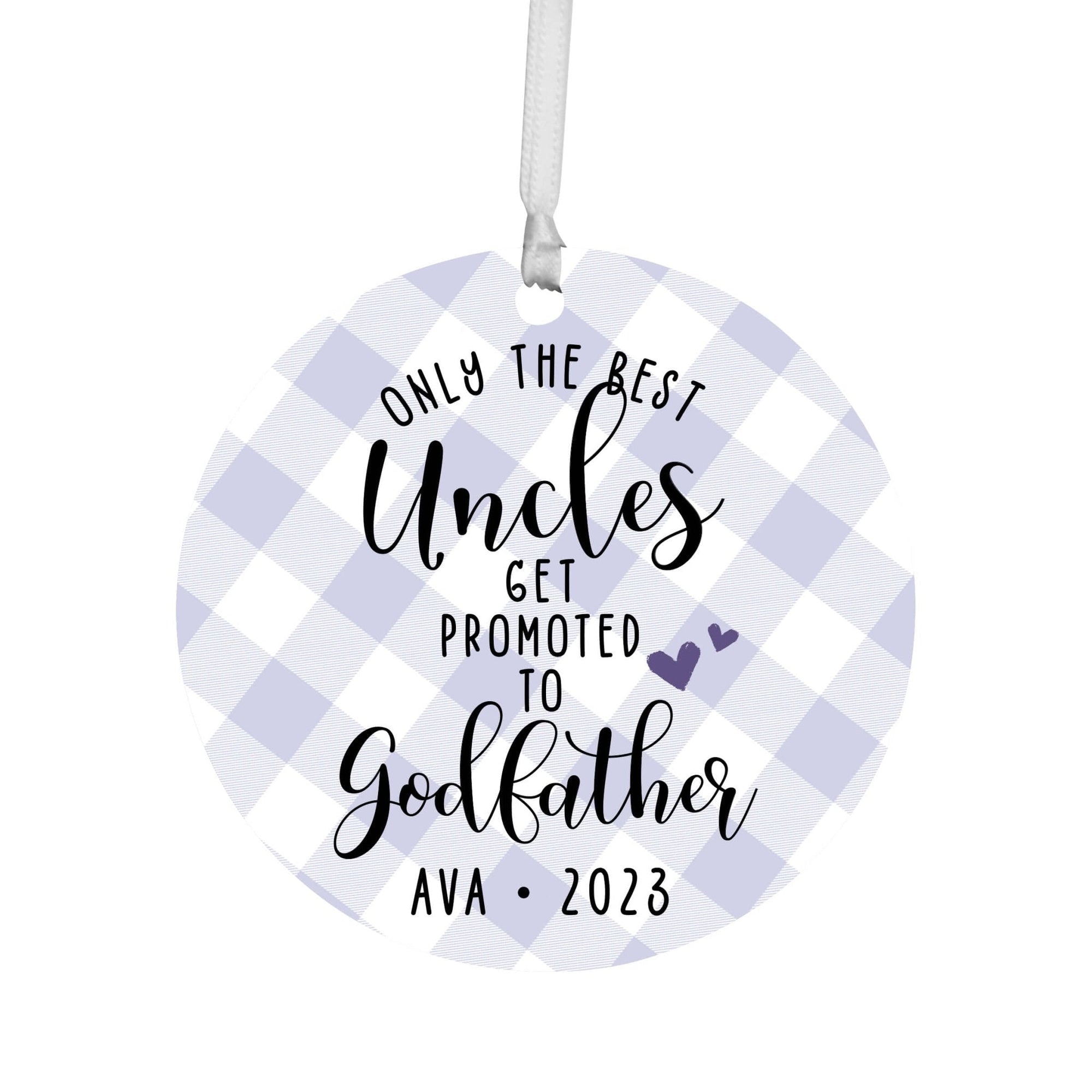 Personalized Unique Wooden Baptism Hanging Ornament Gift for Godfather - Only The Best Uncles - LifeSong Milestones