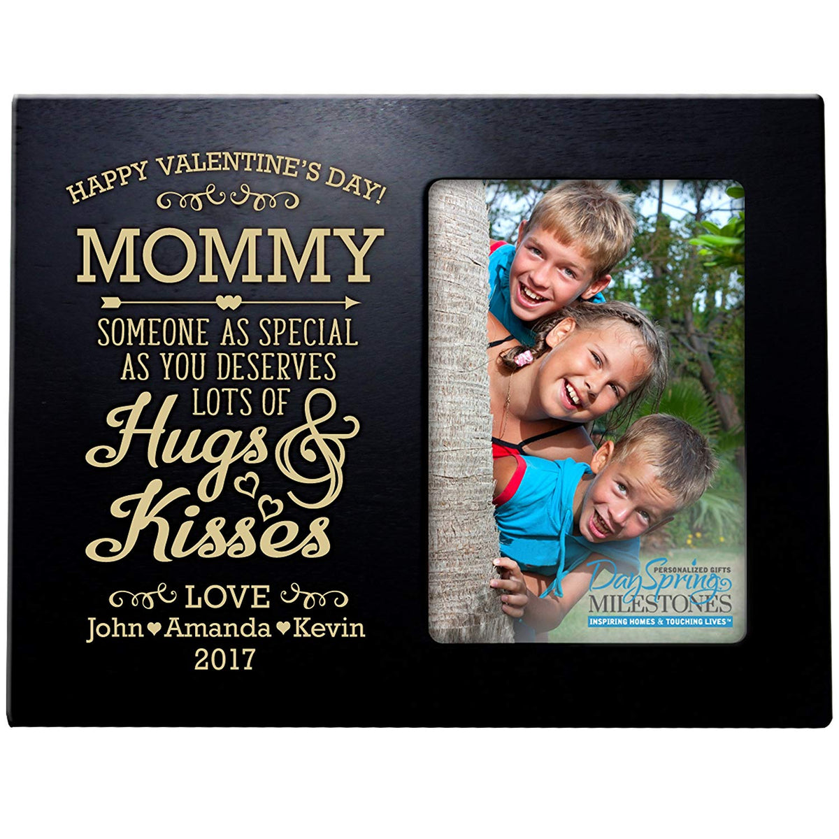 Personalized Valentine&#39;s Day Frame - Happy Valentine&#39;s Day Mommy - LifeSong Milestones