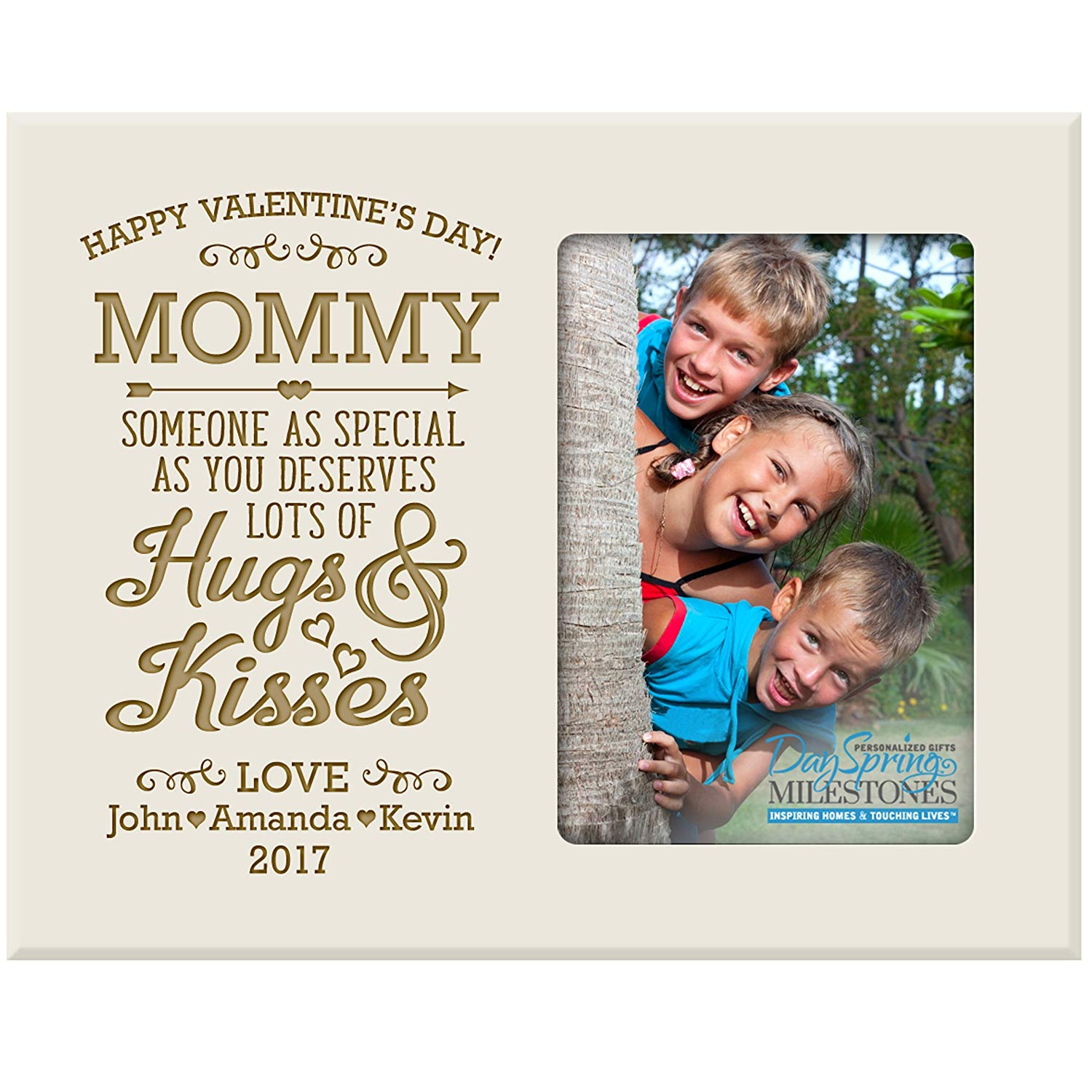Personalized Valentine's Day Frame - Happy Valentine's Day Mommy - LifeSong Milestones