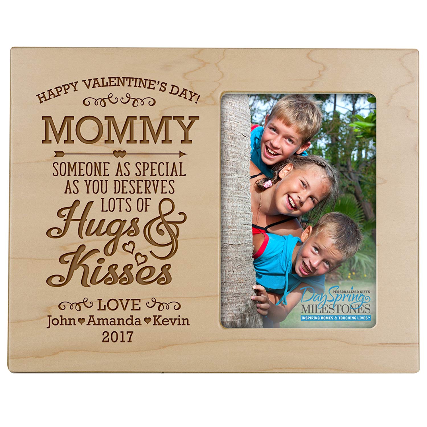 Personalized Valentine's Day Frame - Happy Valentine's Day Mommy - LifeSong Milestones