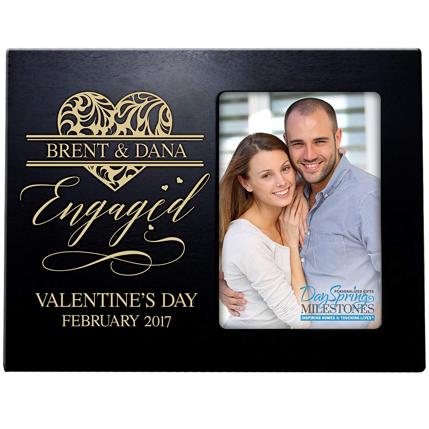 Personalized Valentine's Day Frames - Engaged - LifeSong Milestones