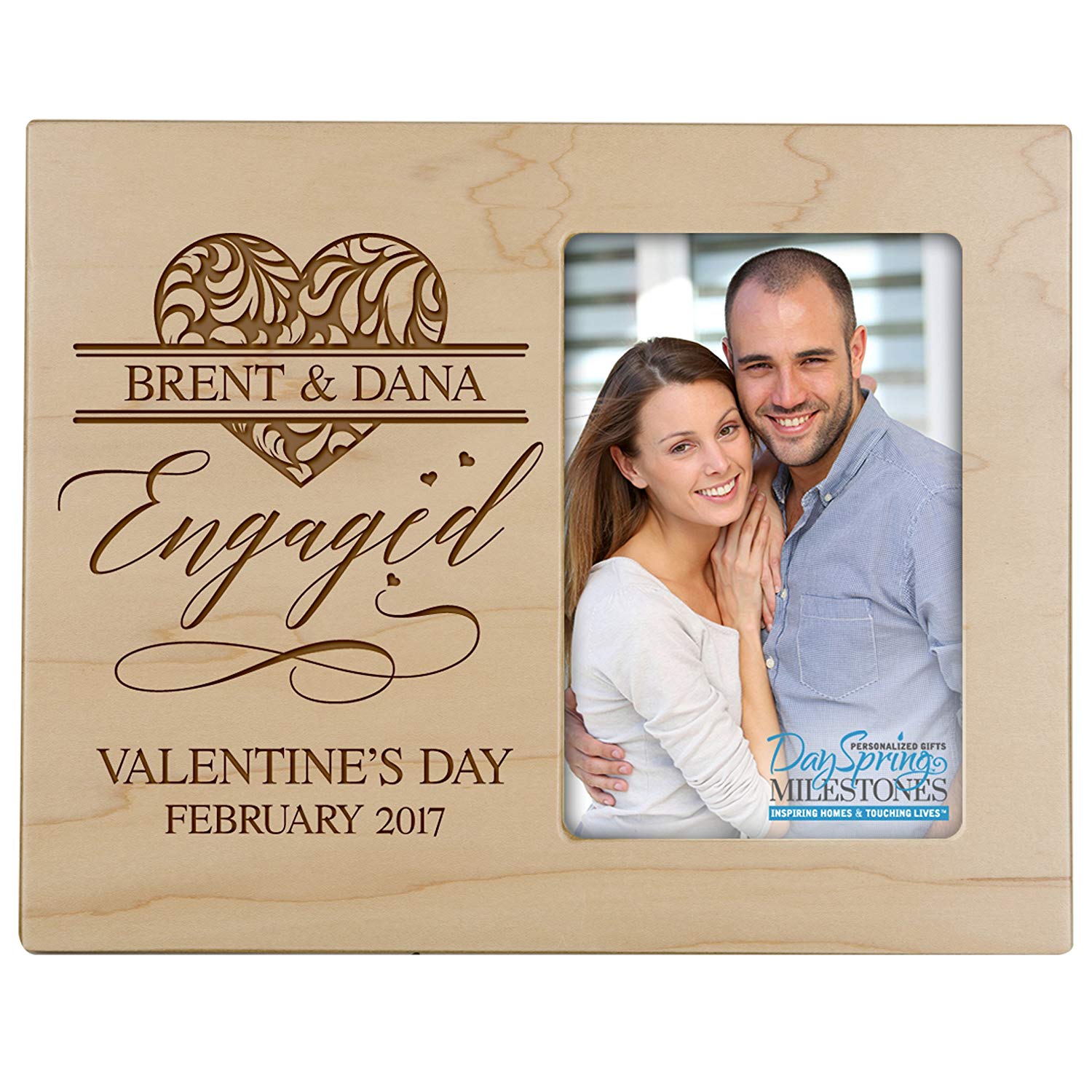 Personalized Valentine's Day Frames - Engaged - LifeSong Milestones