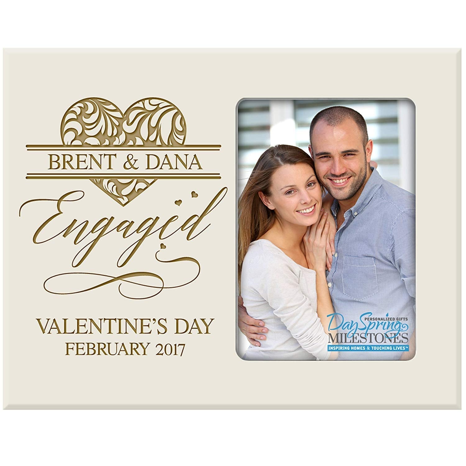 Personalized Valentine's Day Frames - Engaged - LifeSong Milestones