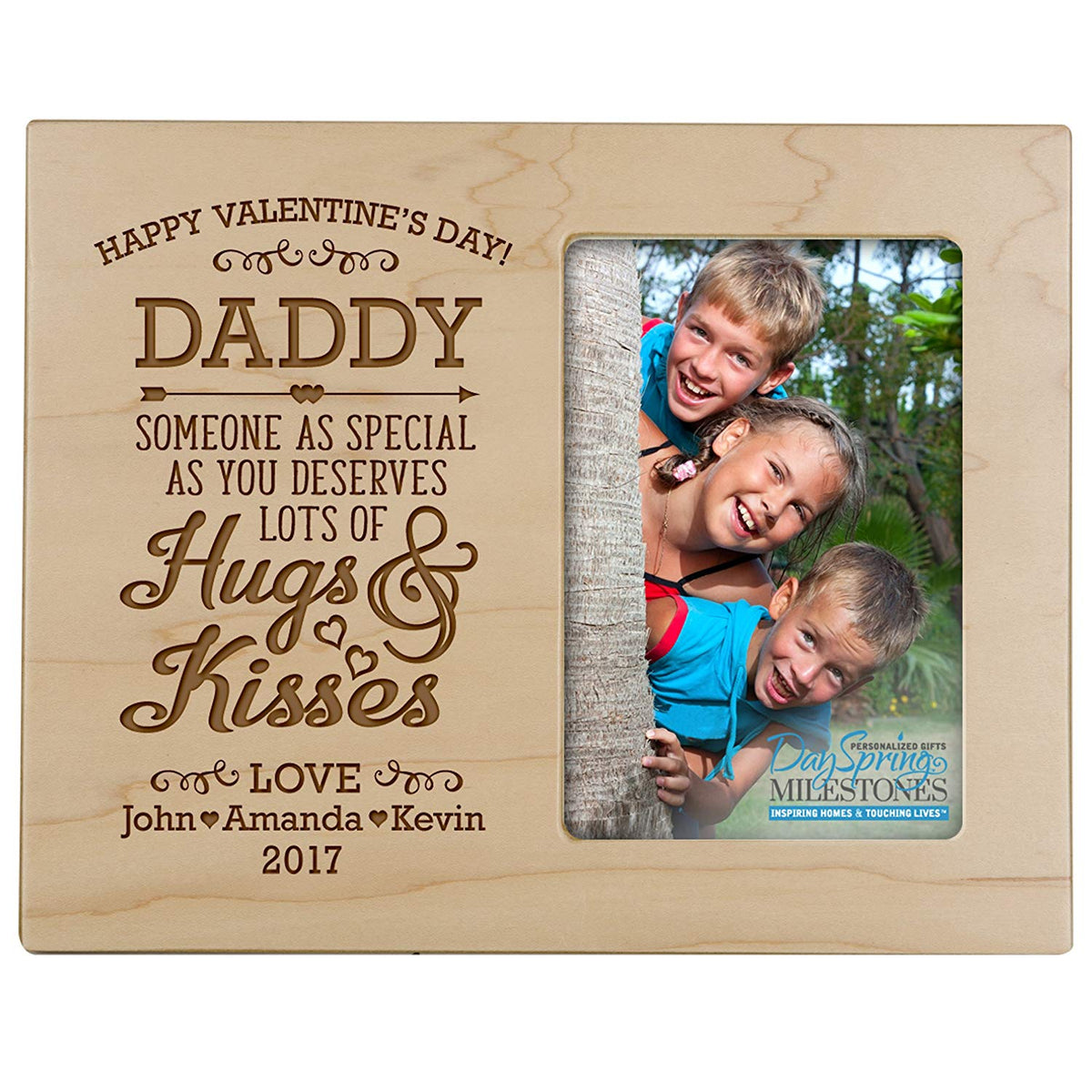 Personalized Valentine's Day Frames - Happy Valentine's Day Daddy - LifeSong Milestones