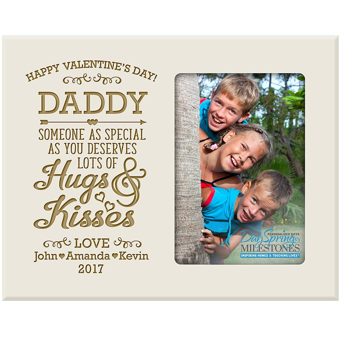 Personalized Valentine's Day Frames - Happy Valentine's Day Daddy - LifeSong Milestones