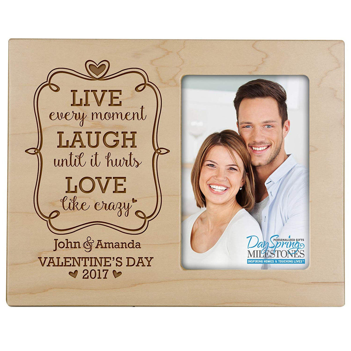 Personalized Valentine's day Frames - Live Laugh Love - LifeSong Milestones