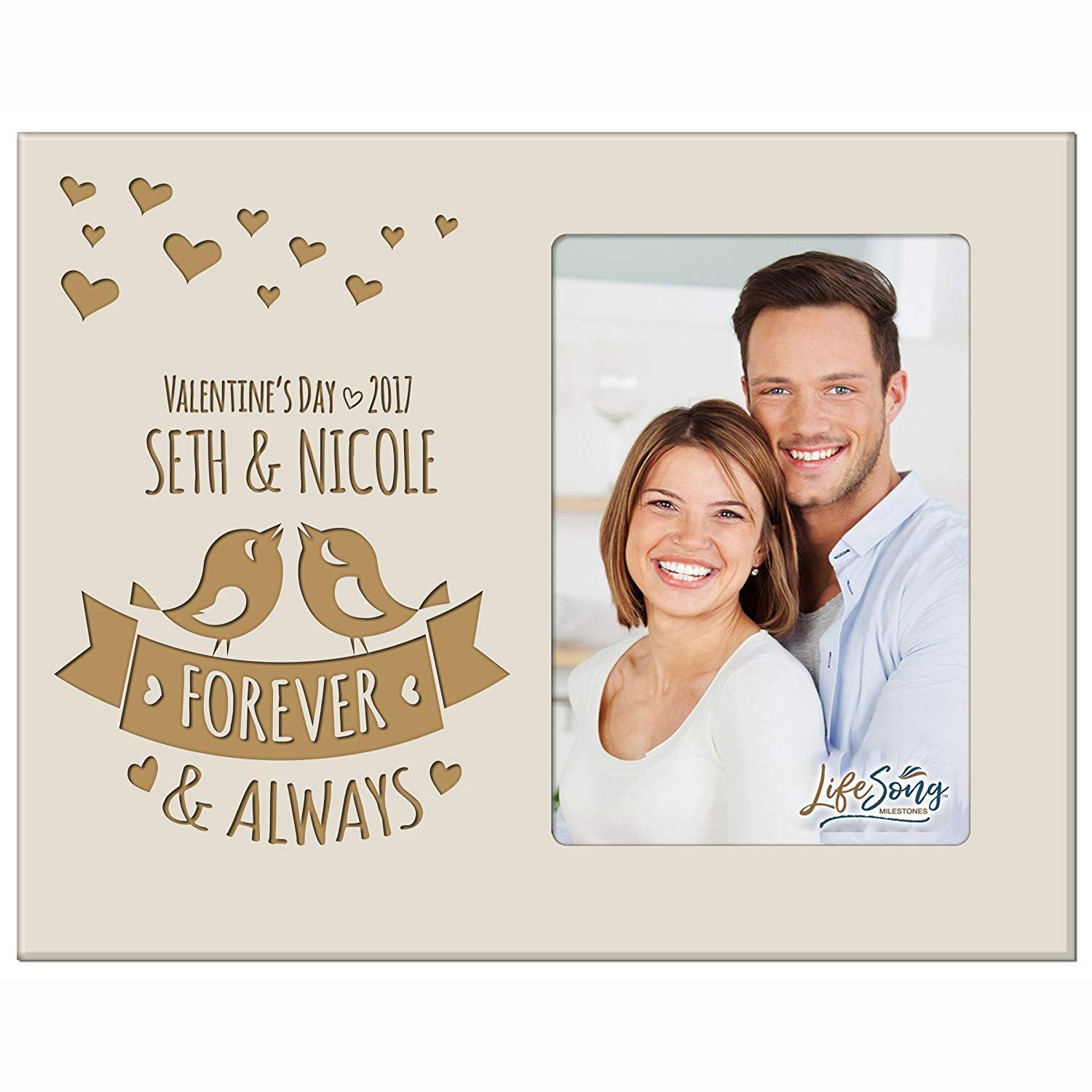 Personalized Valentine's Day Photo Frame - Forever & Always - LifeSong Milestones