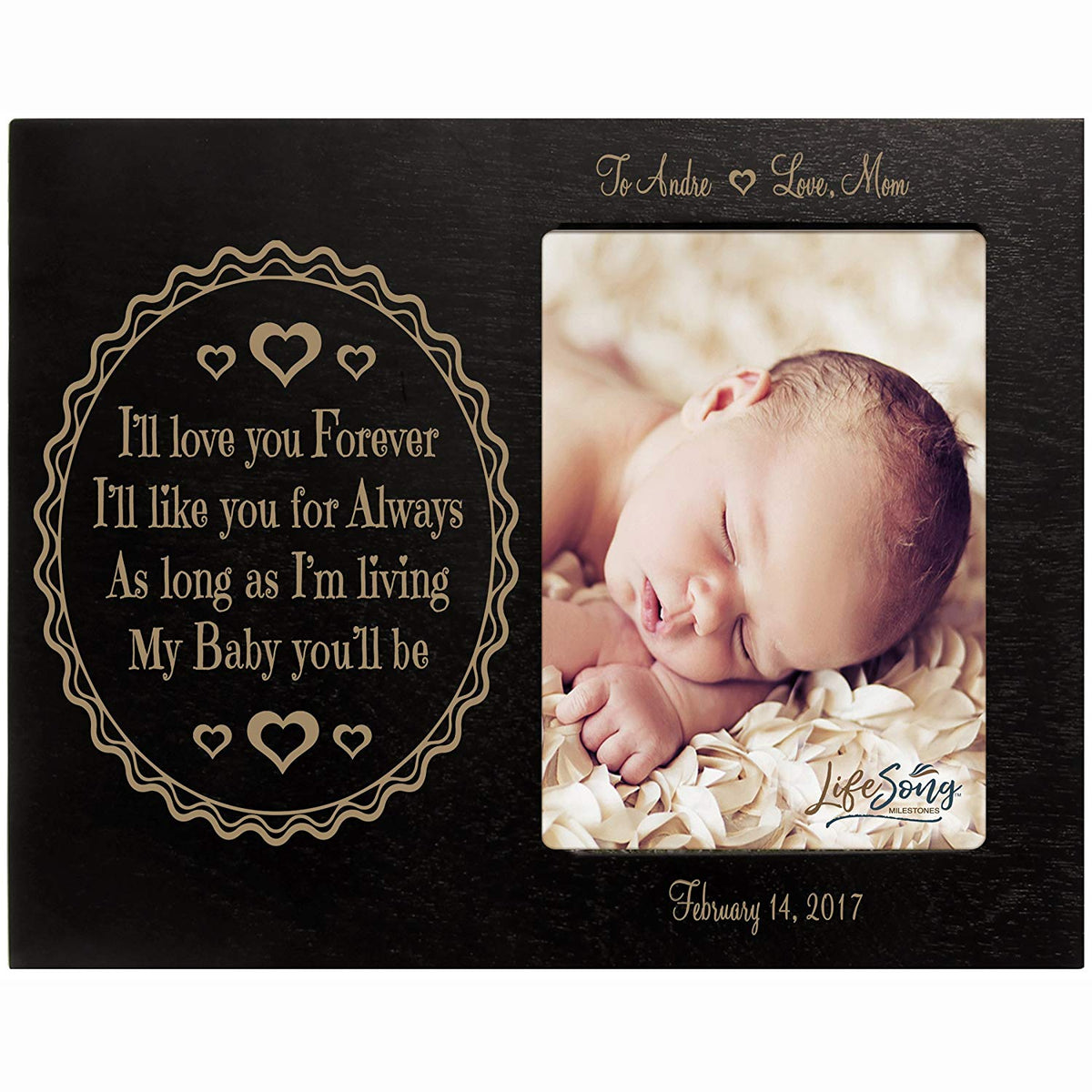 Personalized Valentine&#39;s Day Photo Frame - I&#39;ll Love You Forever - LifeSong Milestones