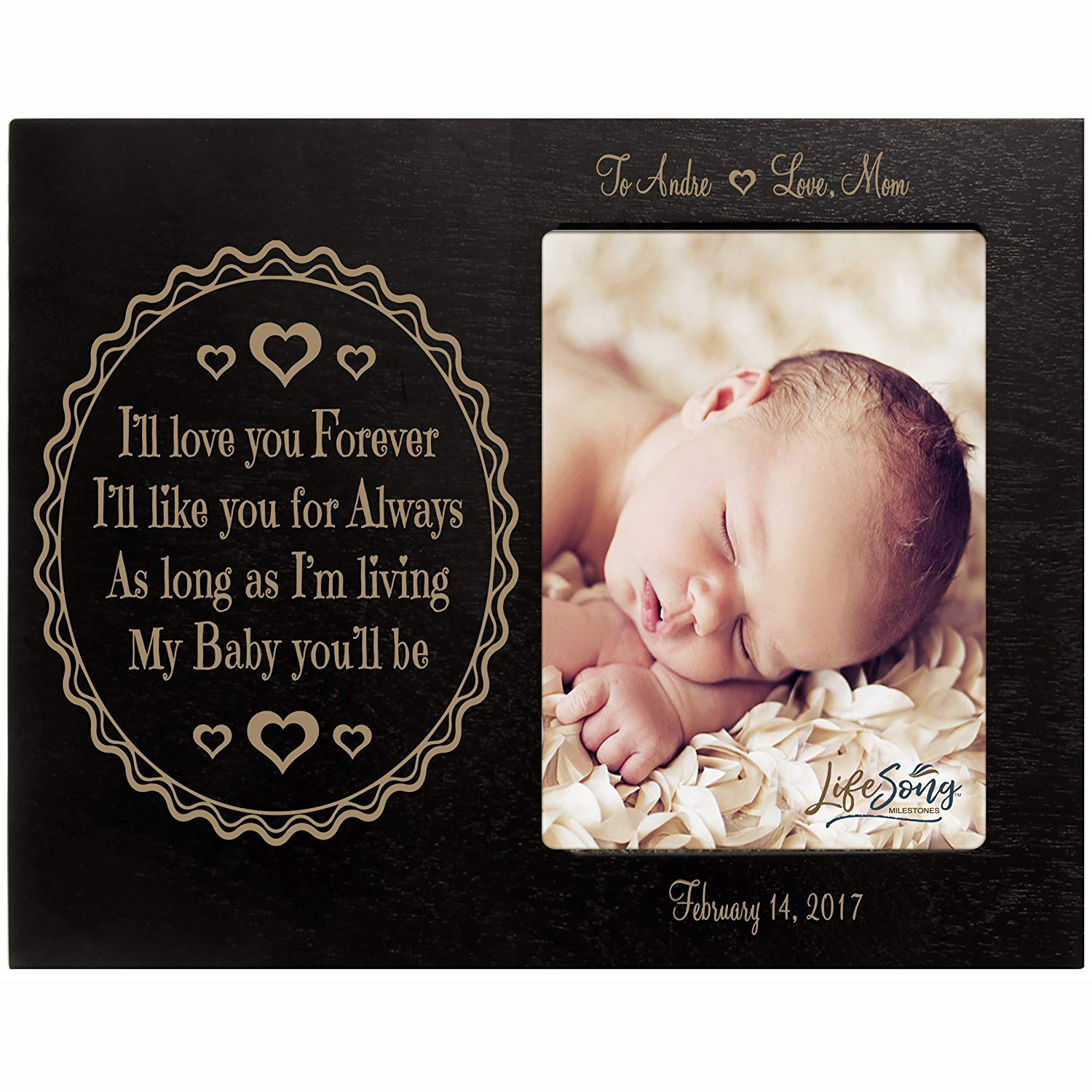 Personalized Valentine's Day Photo Frame - I'll Love You Forever - LifeSong Milestones