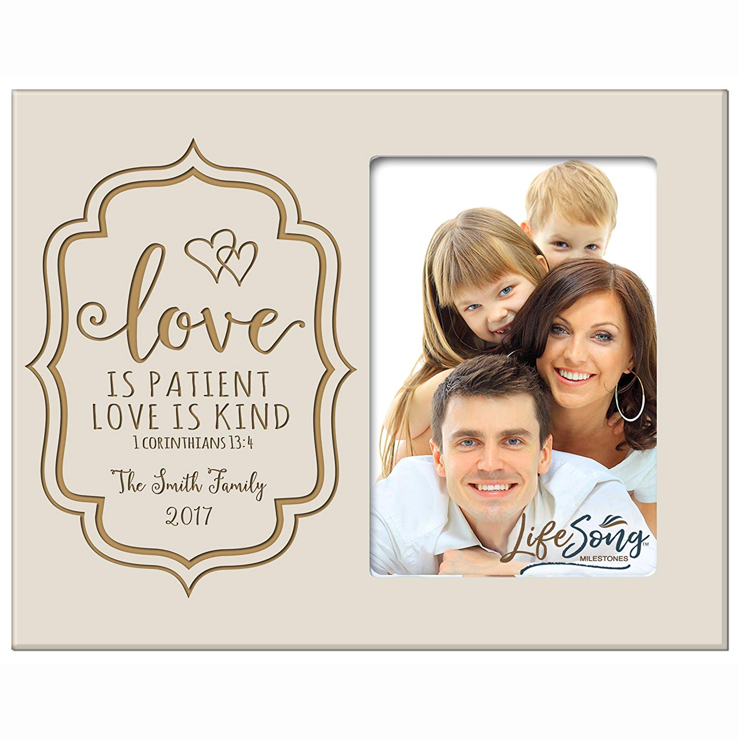 Personalized Valentine's Day Photo Frame - Love Is Patient - LifeSong Milestones