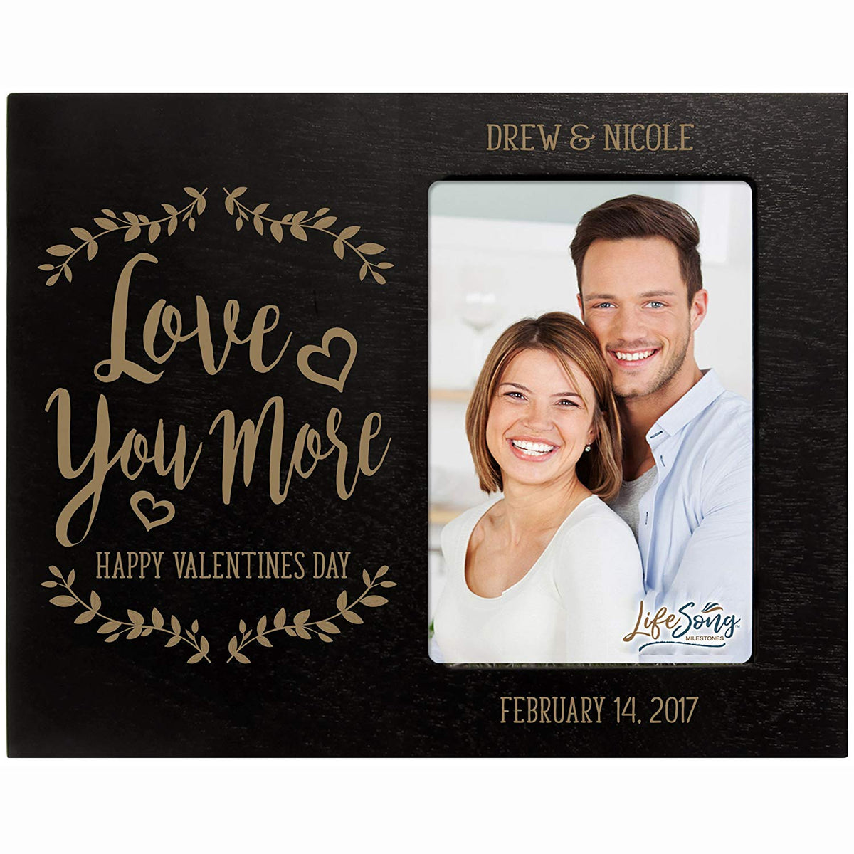 Personalized Valentine&#39;s Day Photo Frame - Love You More - LifeSong Milestones