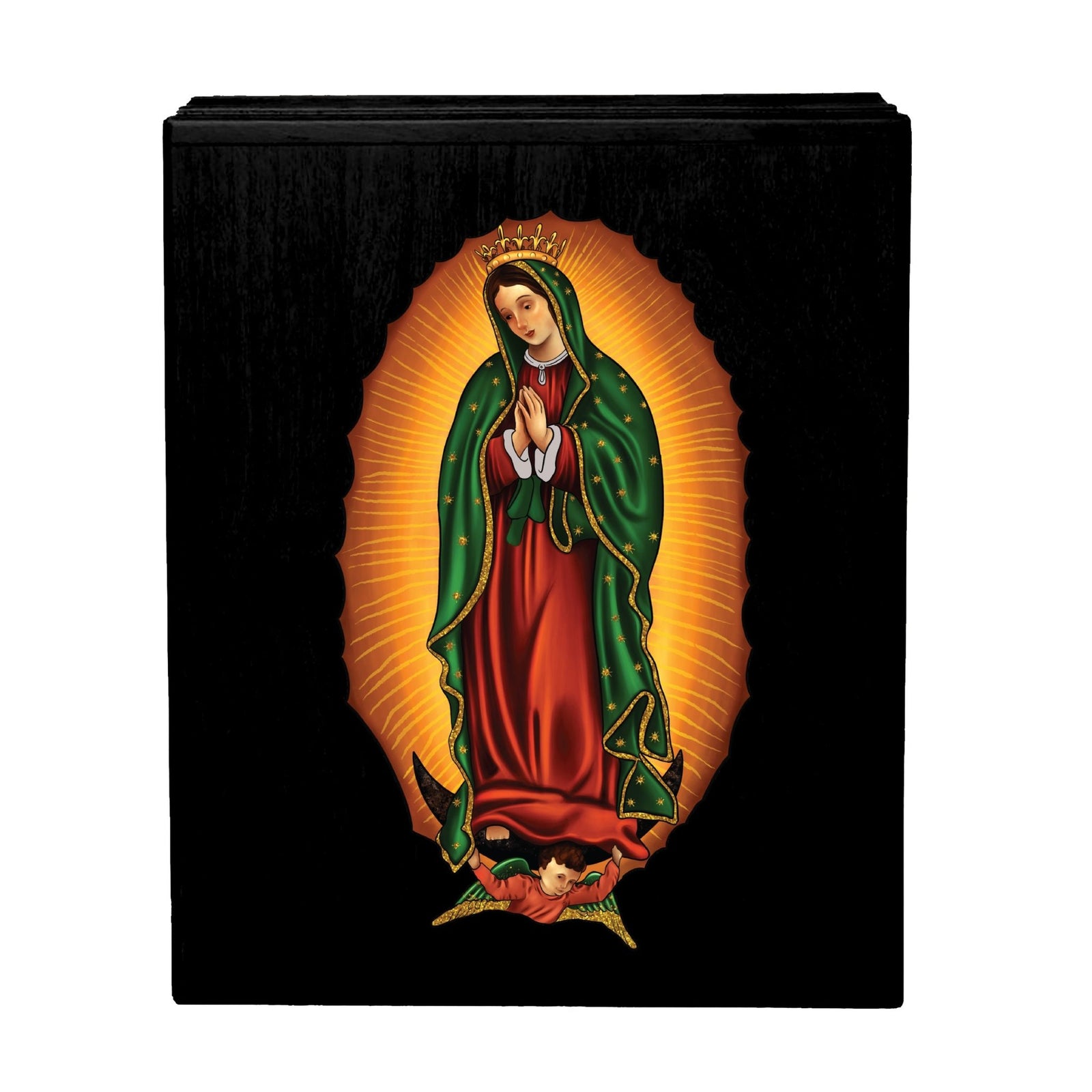 Personalized Virgin Lady of Guadalupe Memorial Cremation Economy Urn For Adult Human Ashes In Spanish - Lady of Guadalupe - LifeSong Milestones