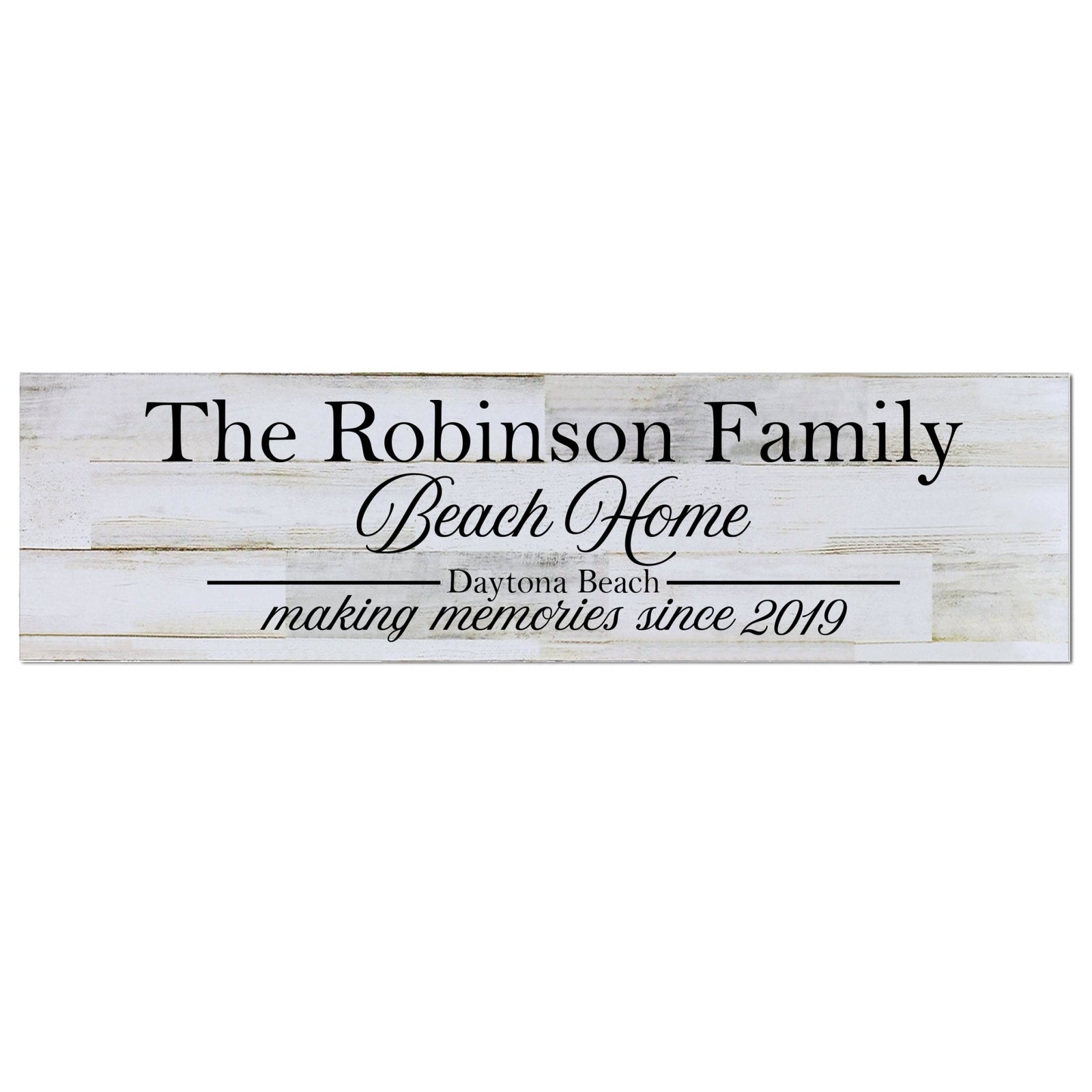Personalized Wall Decor Family Established Signs - Beach Home - LifeSong Milestones