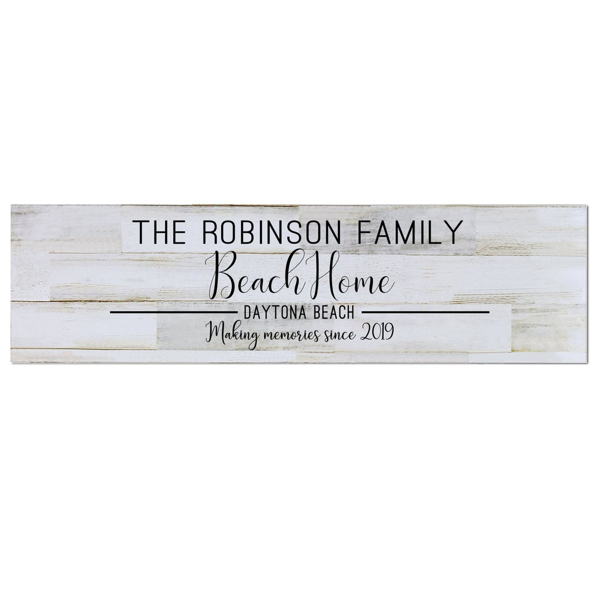 Personalized Wall Decor Family Established Signs - Beach Home - LifeSong Milestones