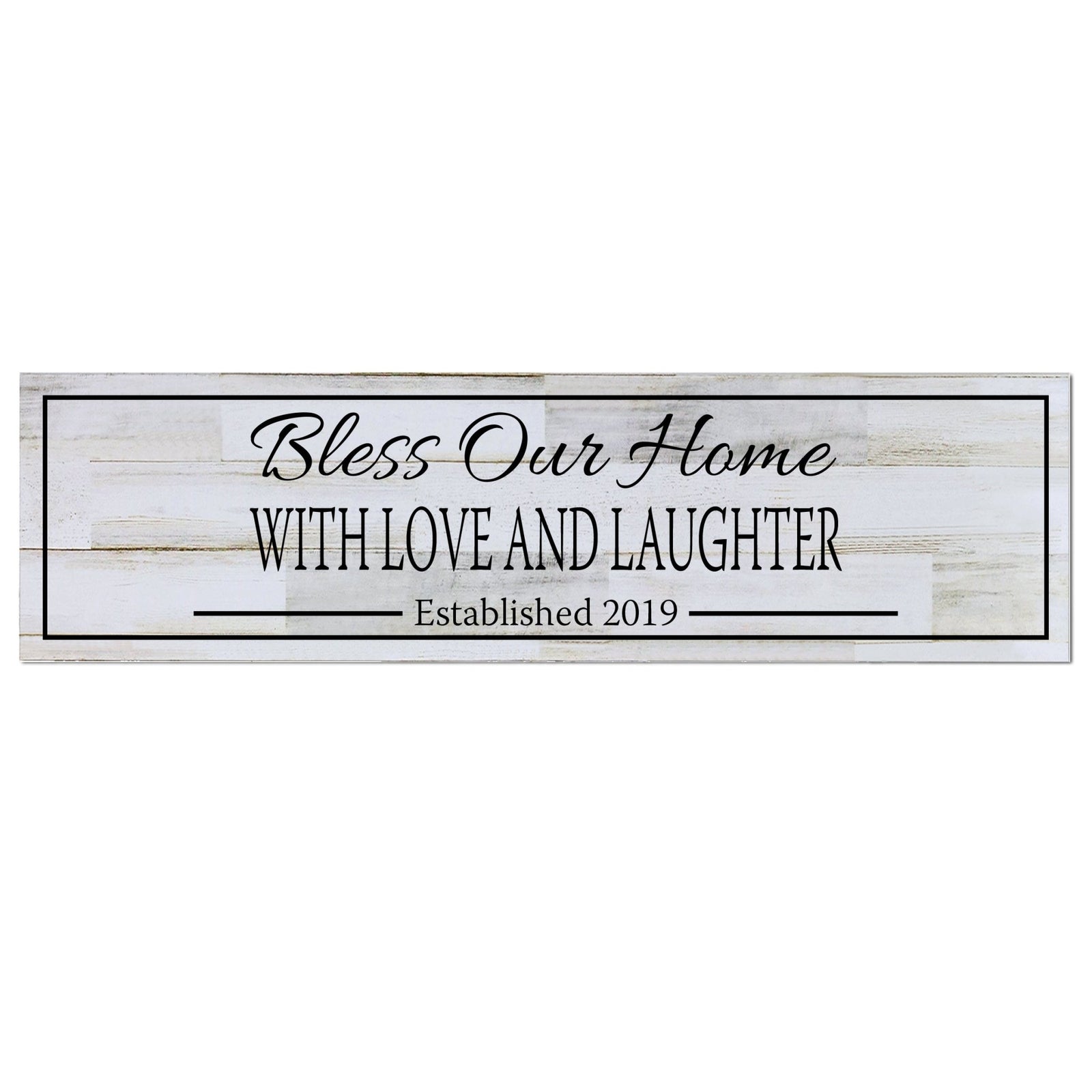 Personalized Wall Decor Family Established Signs - Bless Our Home - LifeSong Milestones