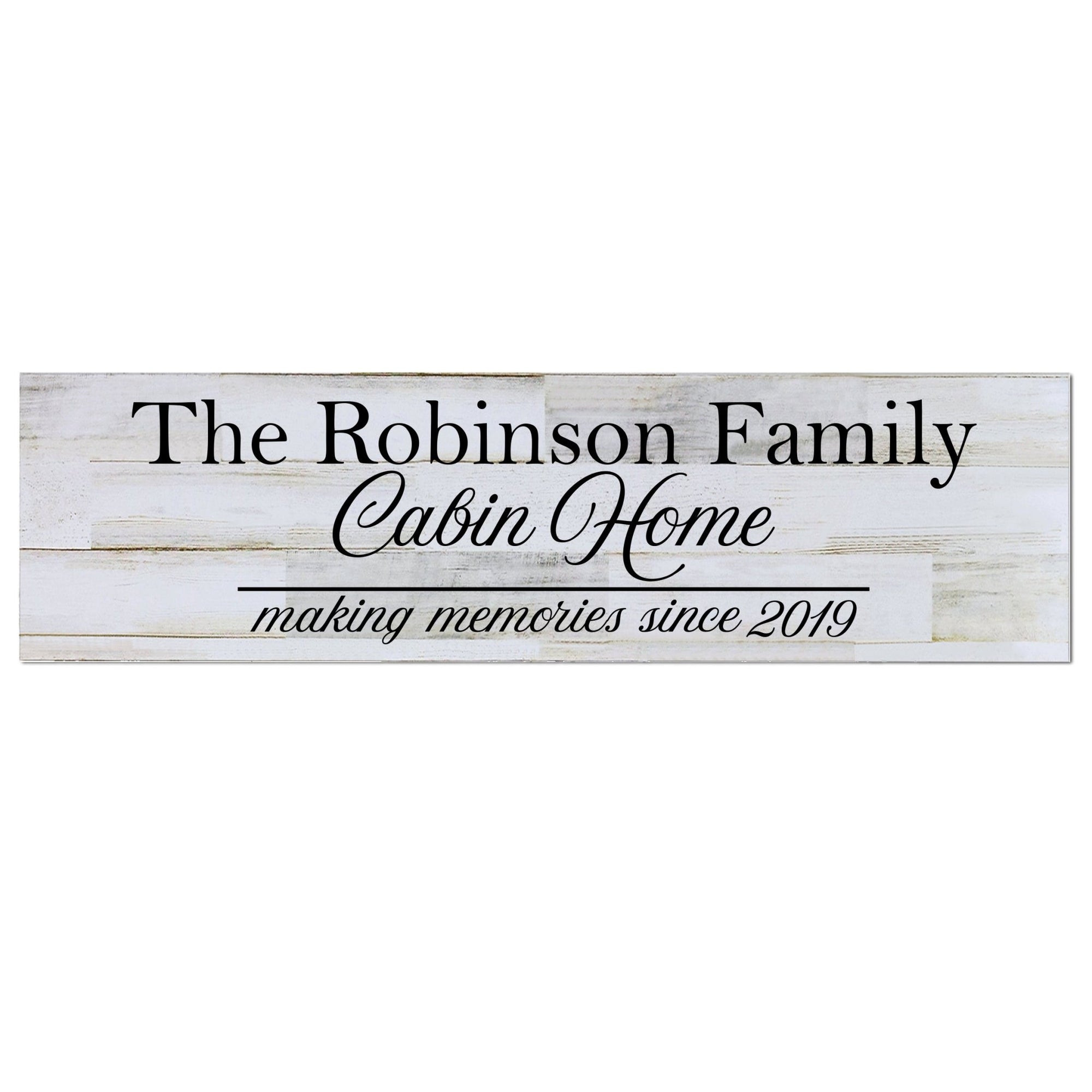 Personalized Wall Decor Family Established Signs - Cabin Home - LifeSong Milestones