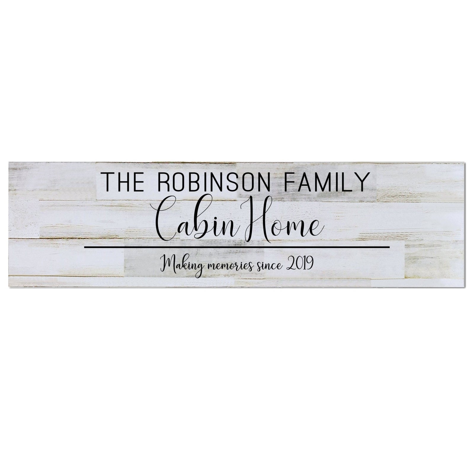 Personalized Wall Decor Family Established Signs - Cabin Home - LifeSong Milestones