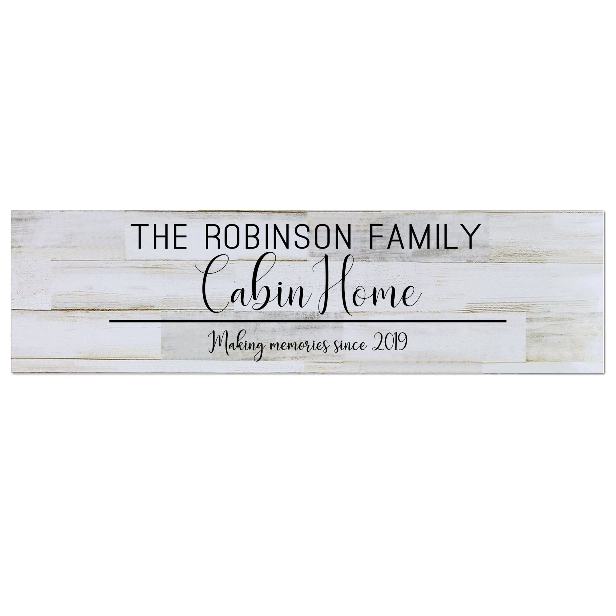 Personalized Wall Decor Family Established Signs - Cabin Home - LifeSong Milestones