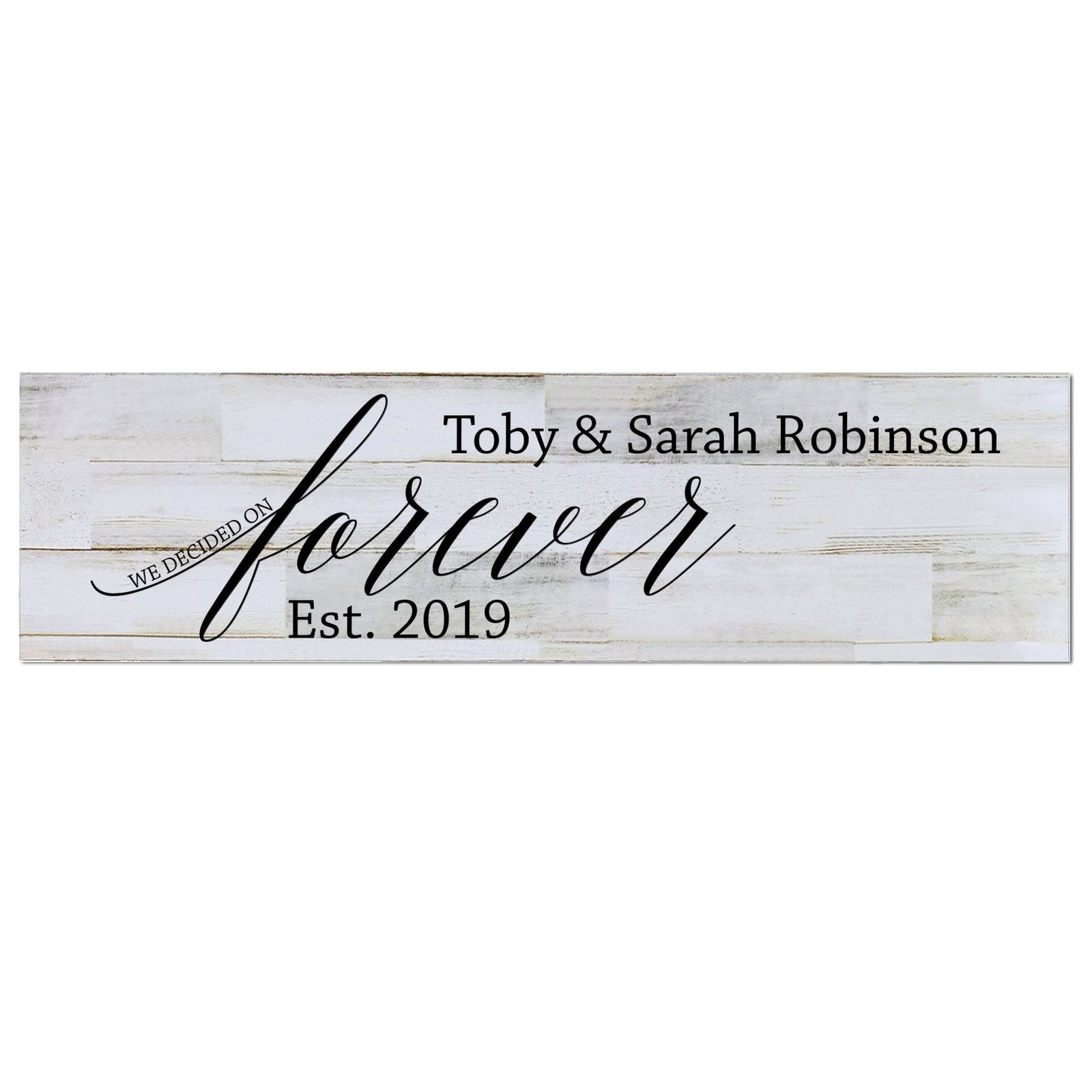 Personalized Wall Decor Family Established Signs - Forever - LifeSong Milestones