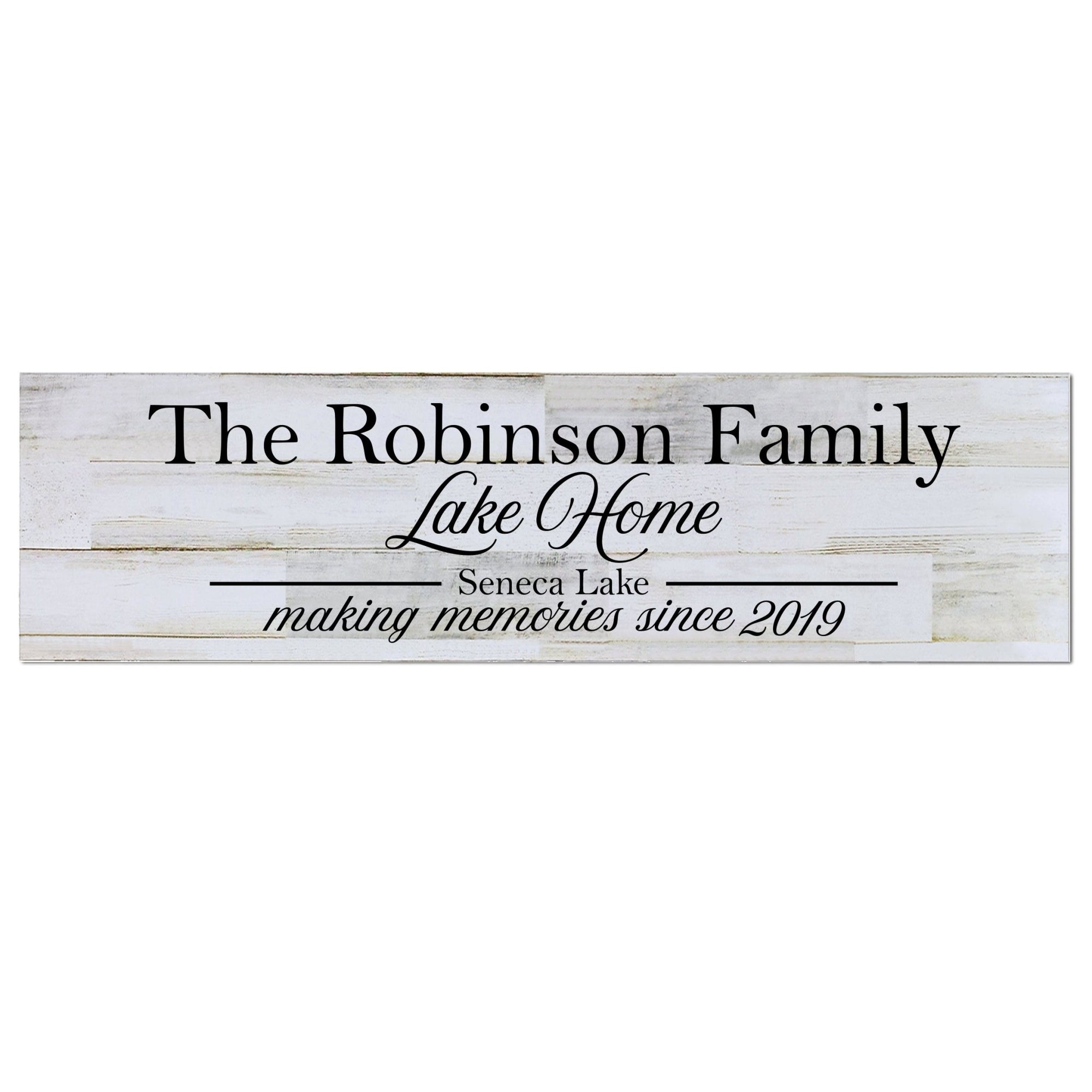 Personalized Wall Decor Family Established Signs - Lake Home - LifeSong Milestones