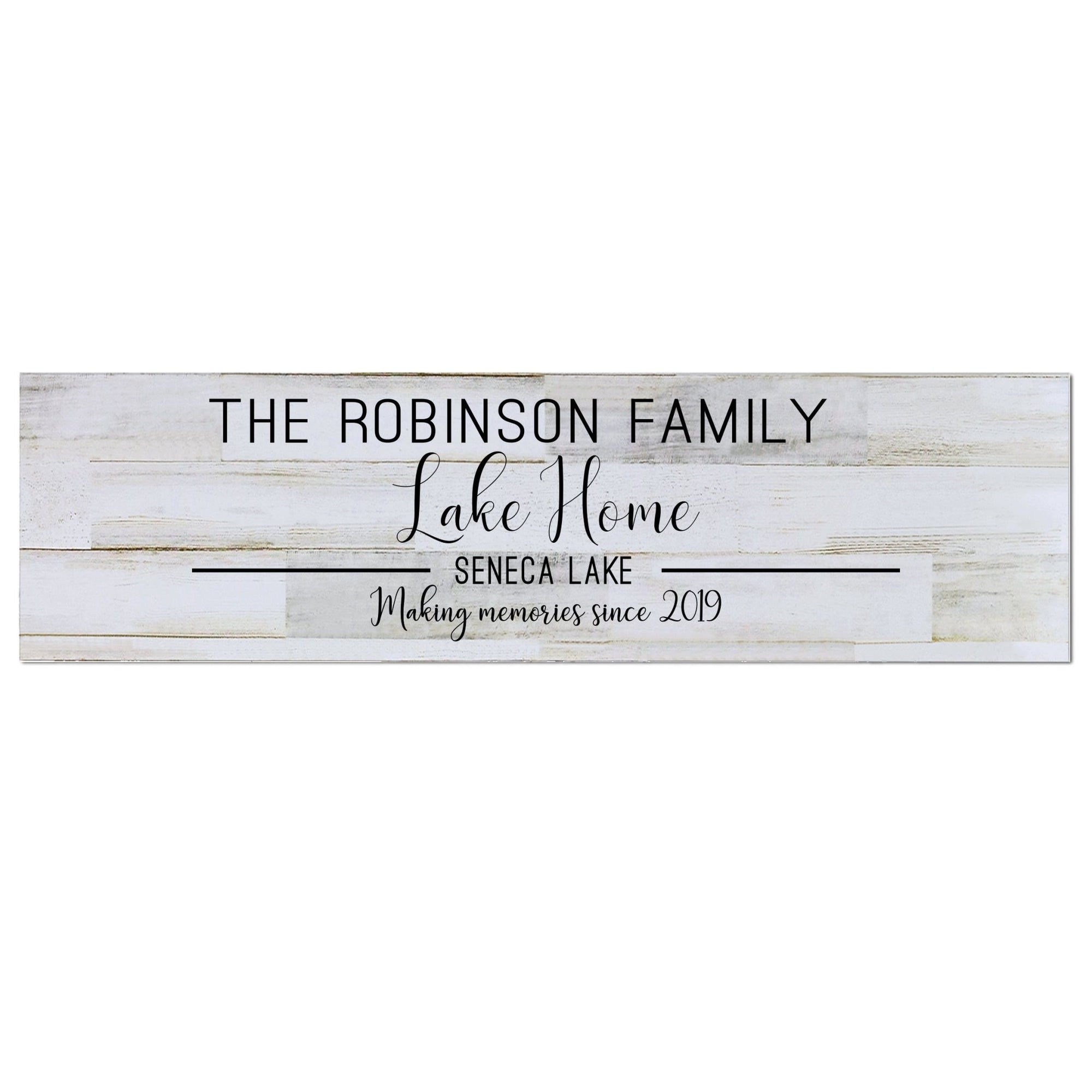 Personalized Wall Decor Family Established Signs - Lake Home - LifeSong Milestones