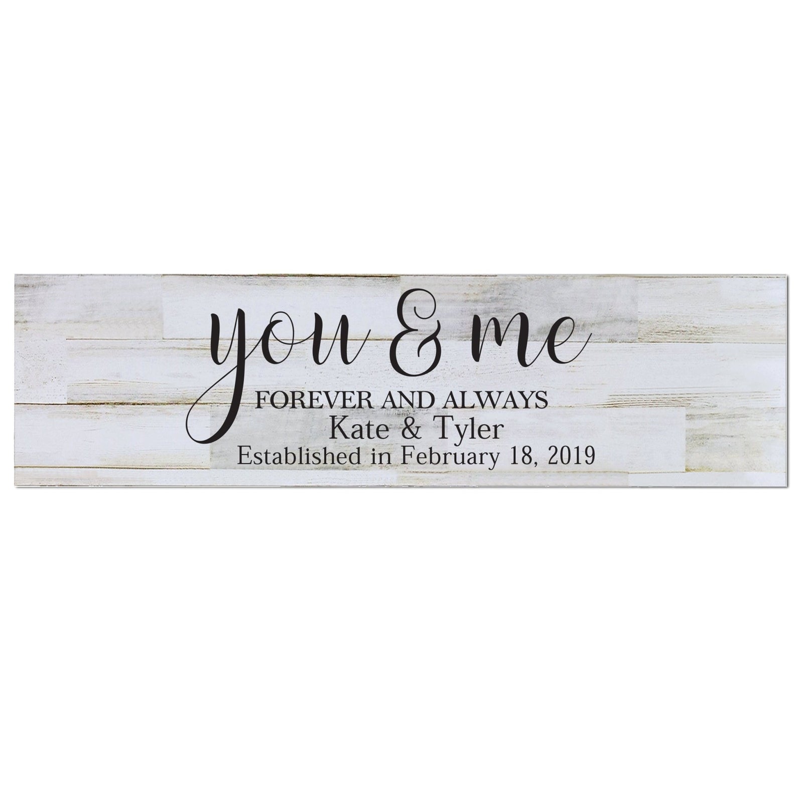 Personalized Wall Decor Family Established Signs - You & Me - LifeSong Milestones