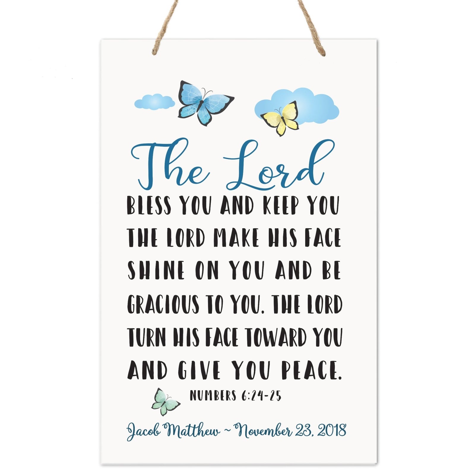 Personalized Wall Decor For Nursery Boys Bedroom Hanging Wall Art - LifeSong Milestones