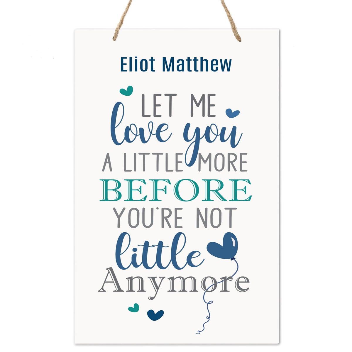 Personalized Wall Decor For Nursery Boys Bedroom Hanging Wall Art - LifeSong Milestones