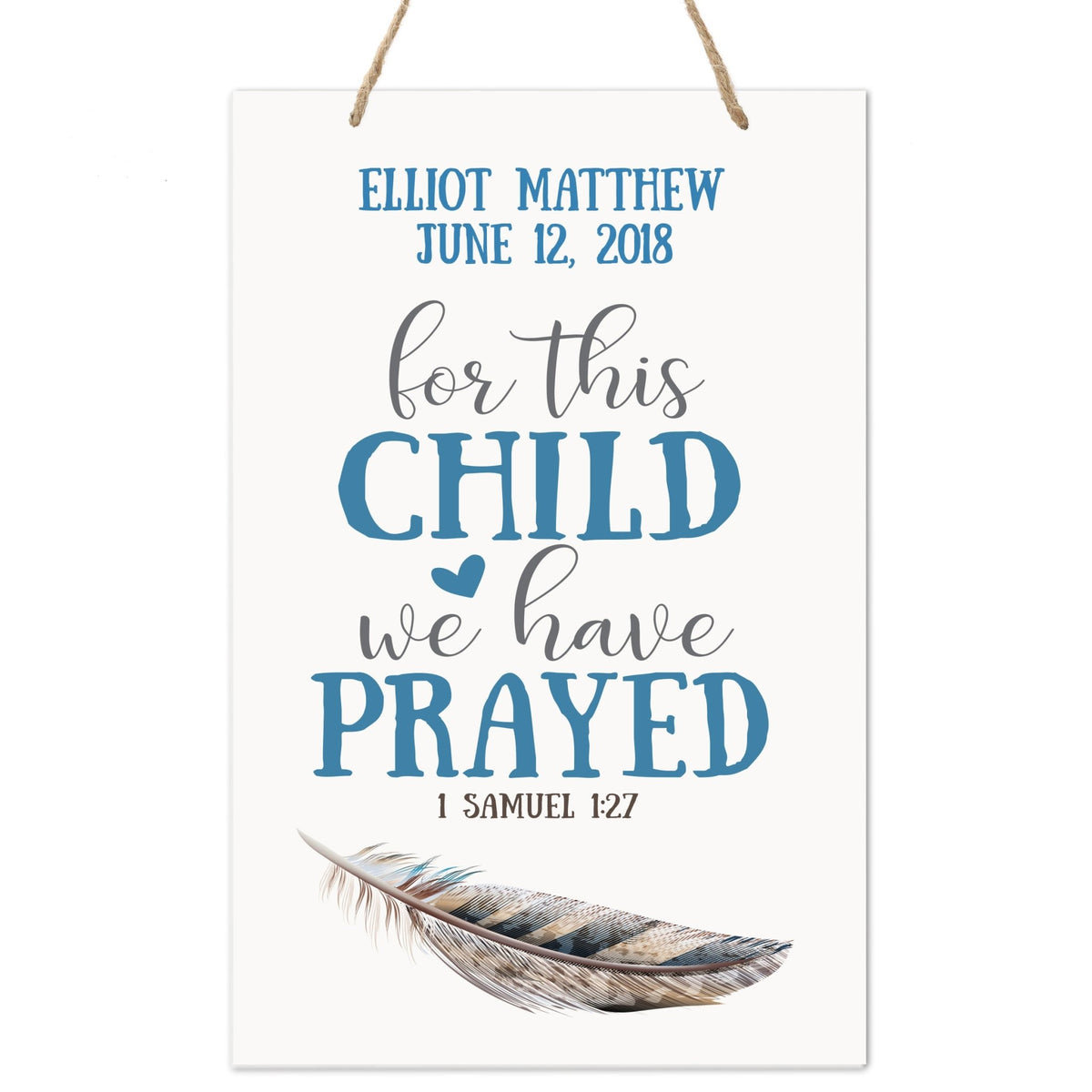 Personalized Wall Decor For Nursery Boys Bedroom Hanging Wall Art - LifeSong Milestones