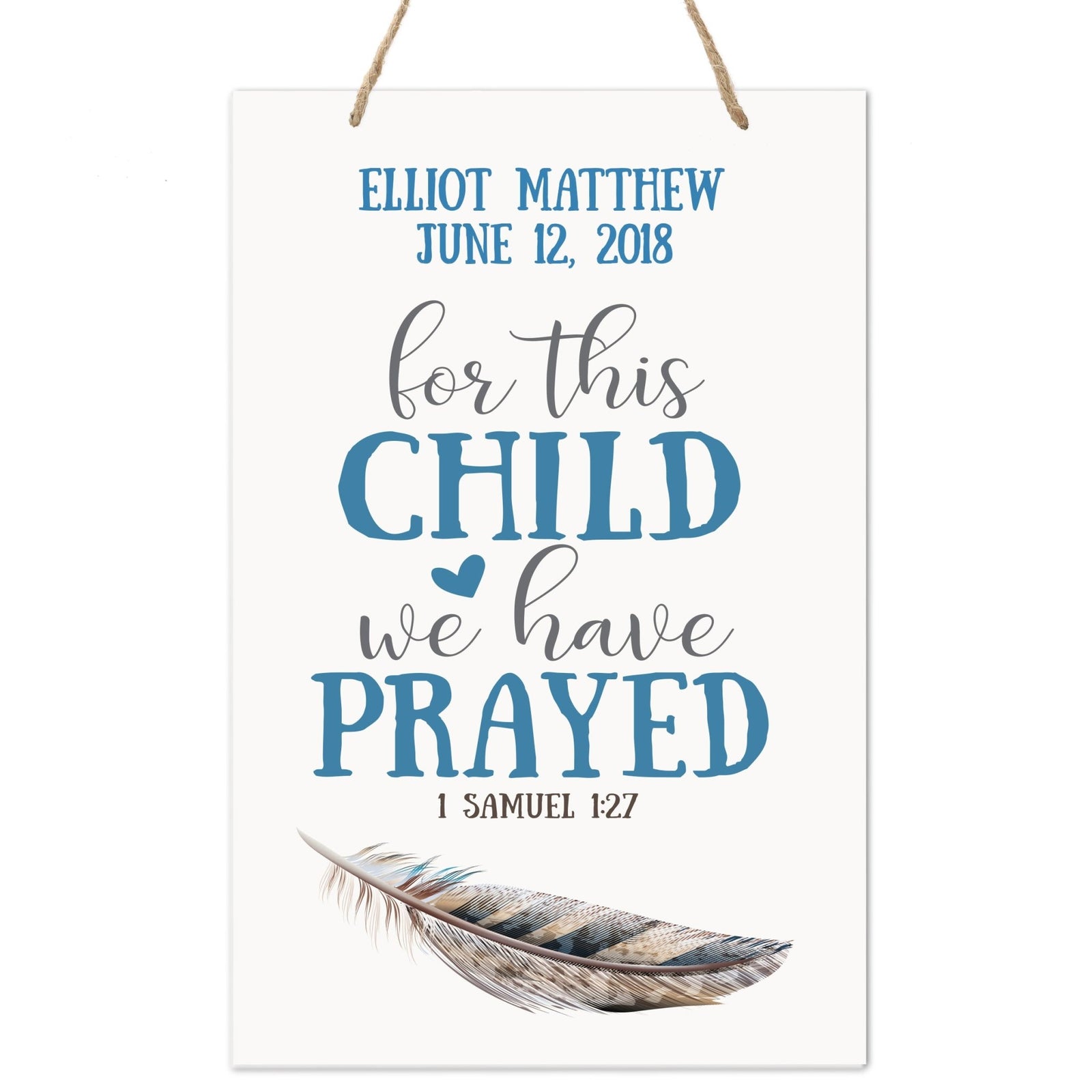 Personalized Wall Decor For Nursery Boys Bedroom Hanging Wall Art - LifeSong Milestones