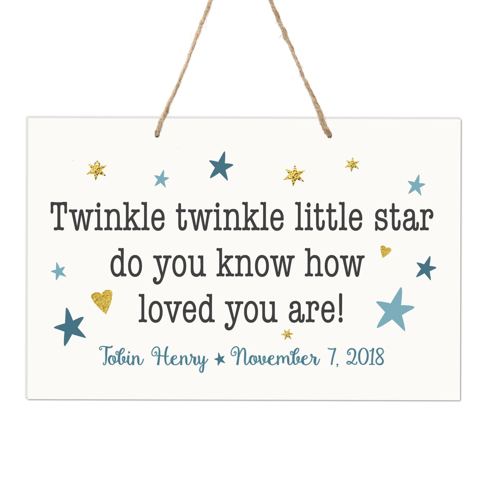 Personalized Wall Decor For Nursery Boys Bedroom Hanging Wall Art - LifeSong Milestones